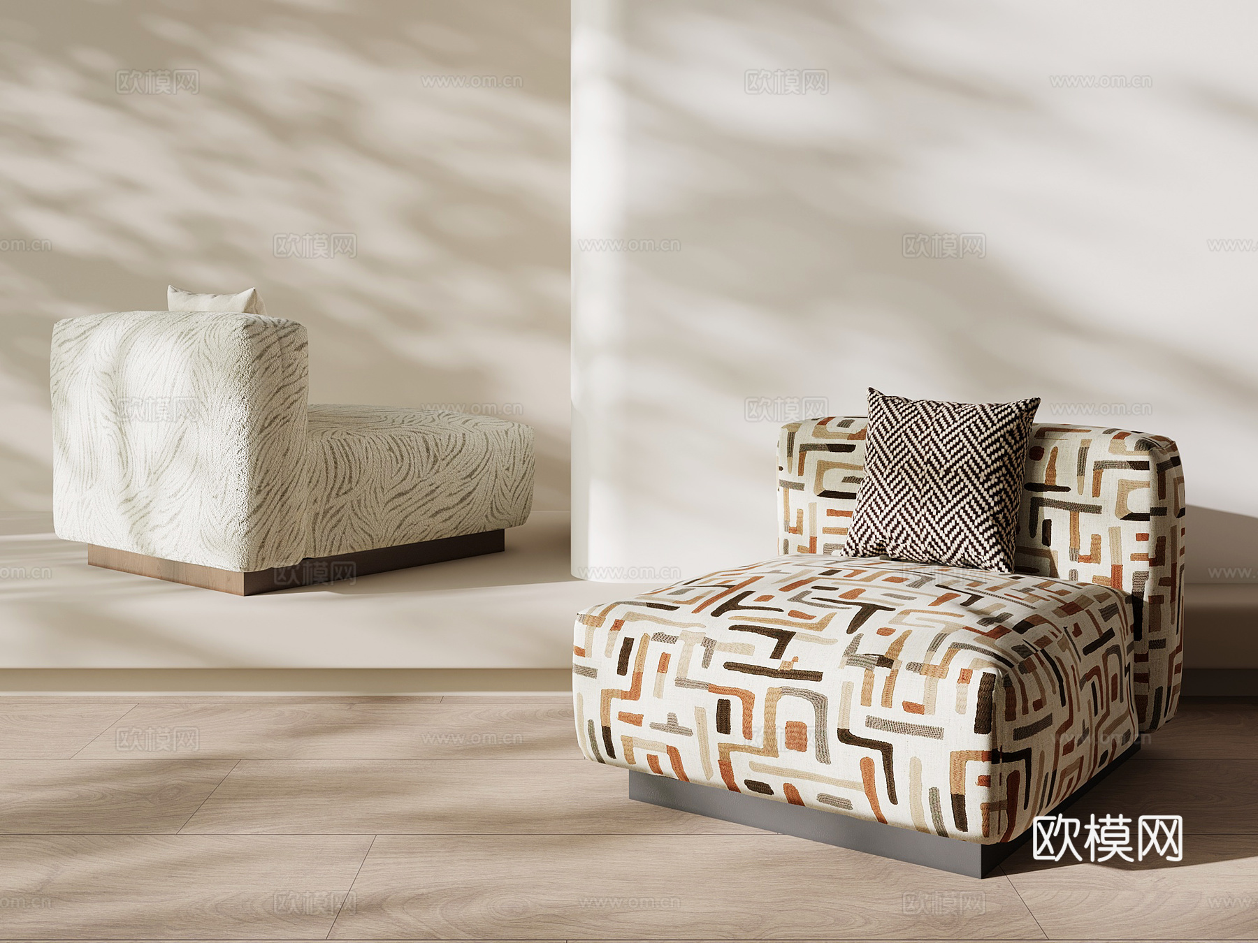 法式复古单人沙发 懒人沙发 休闲沙发3d模型下载