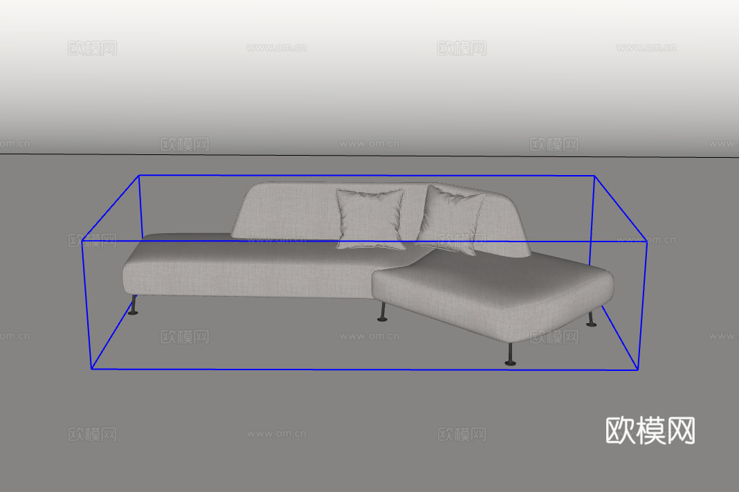 休闲沙发su模型下载（渲染图2）