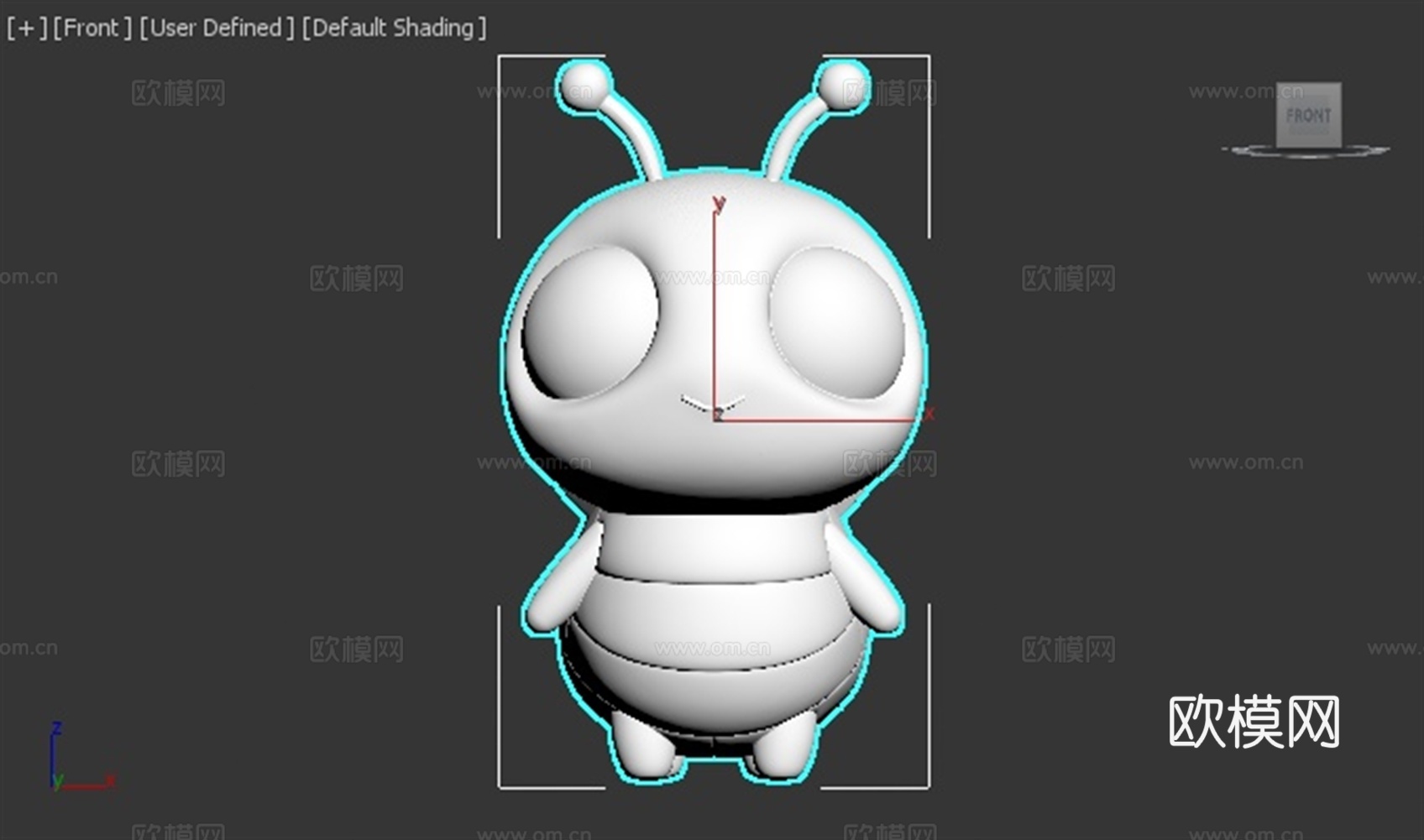 苍蝇 昆虫 可爱 手办 3D打印3d模型下载（渲染图2）