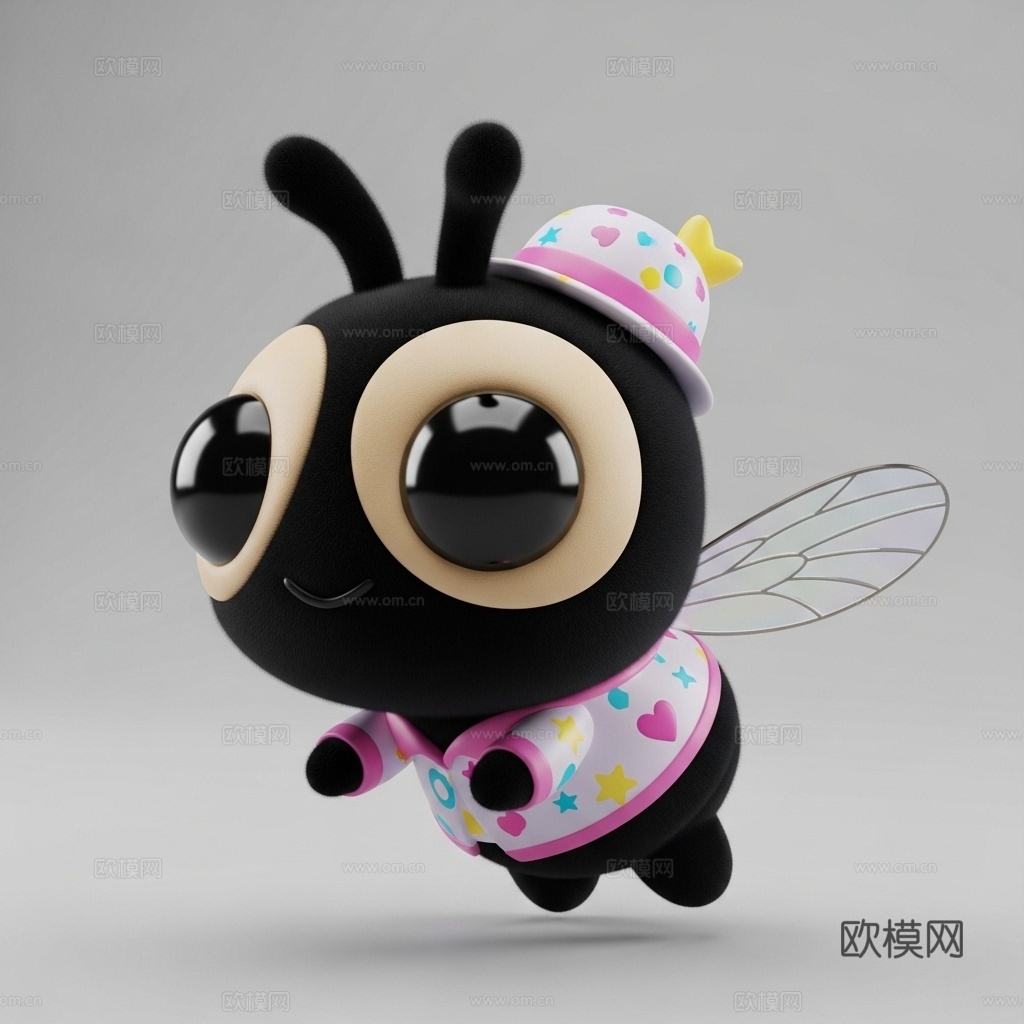 苍蝇 昆虫 虫子 可爱 3D打印 手办 模型3d模型下载（渲染图1）