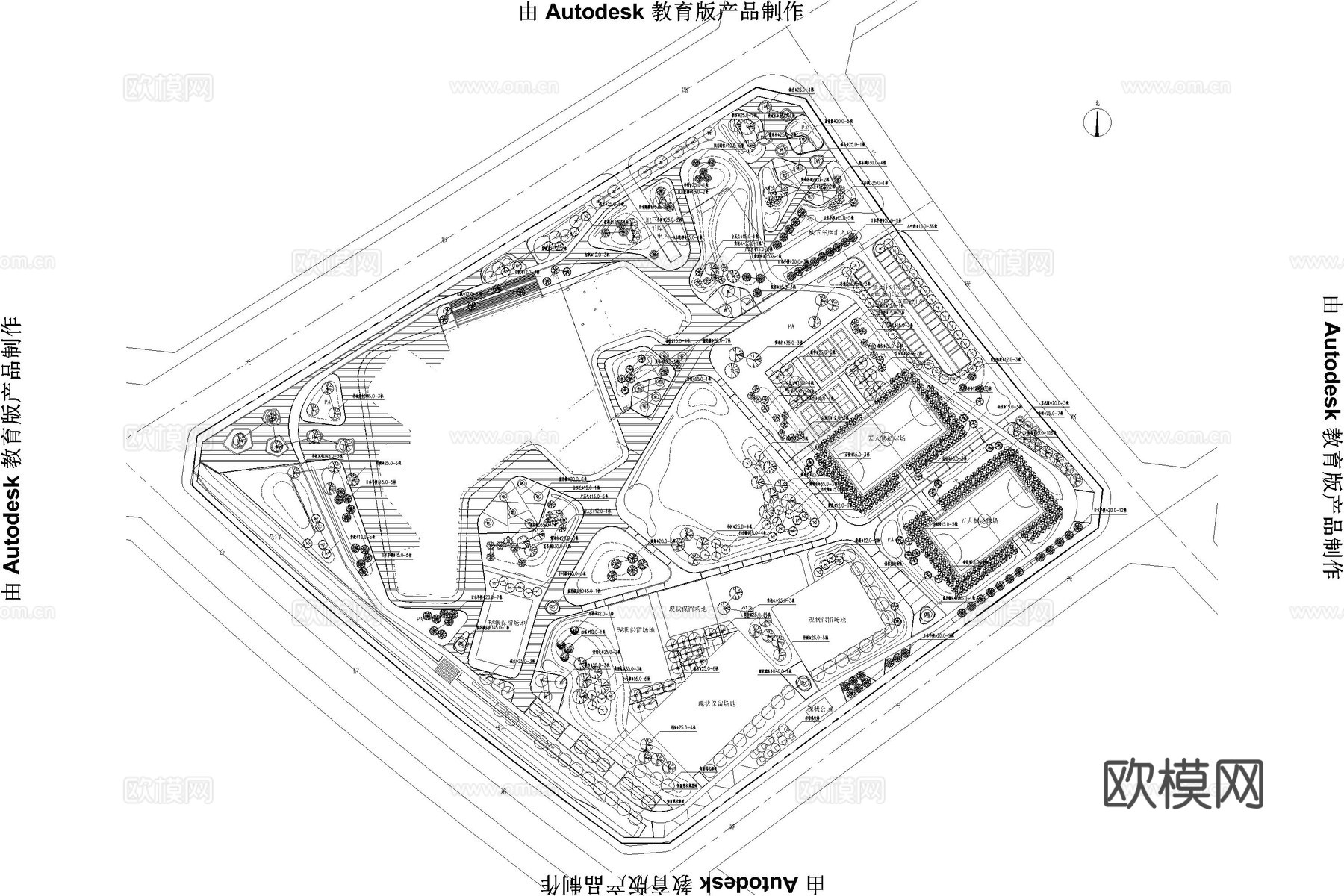 体育公园 运动公园 休闲公园 体育运动公园cad施工图