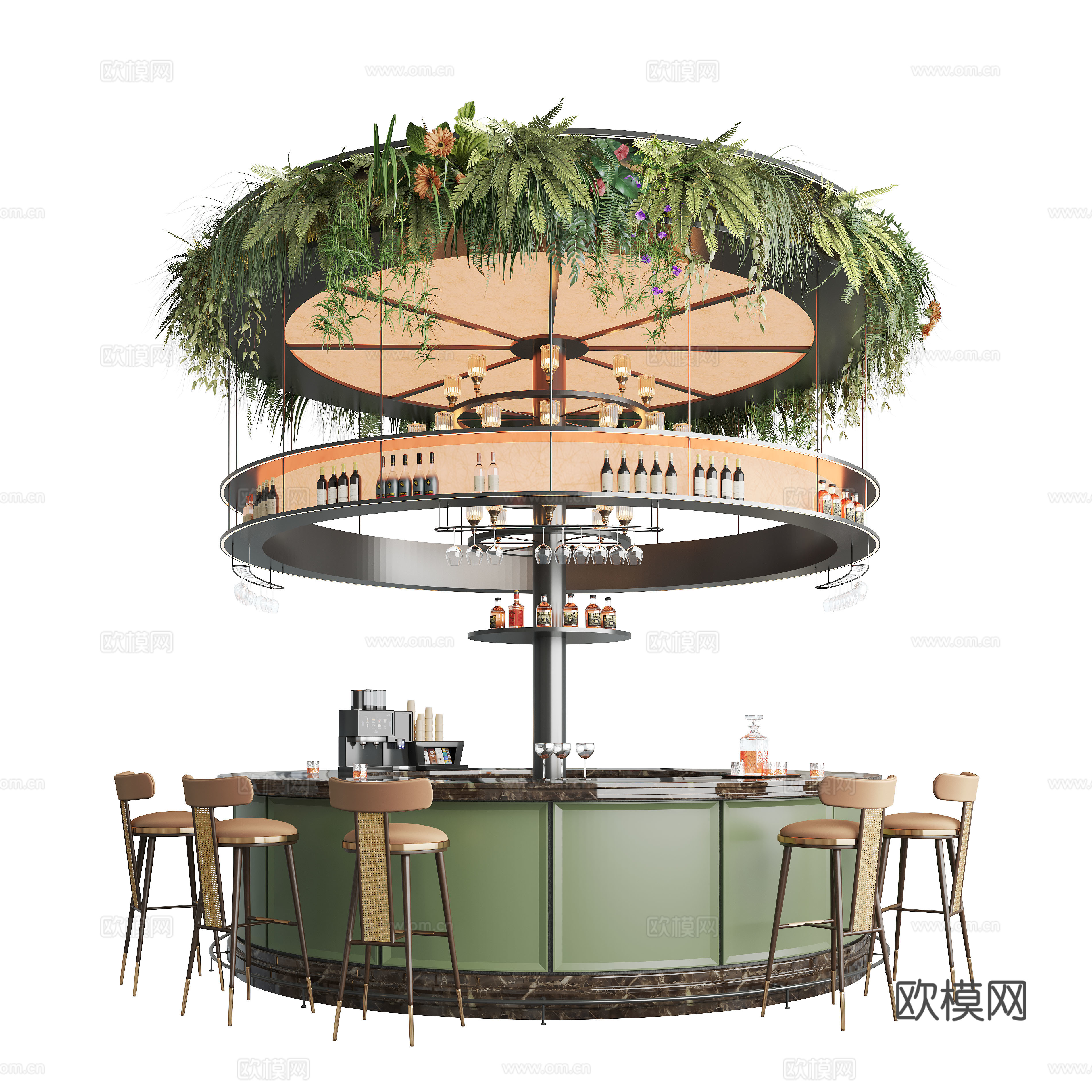 现代酒店水吧台 水吧台 酒吧台3d模型下载