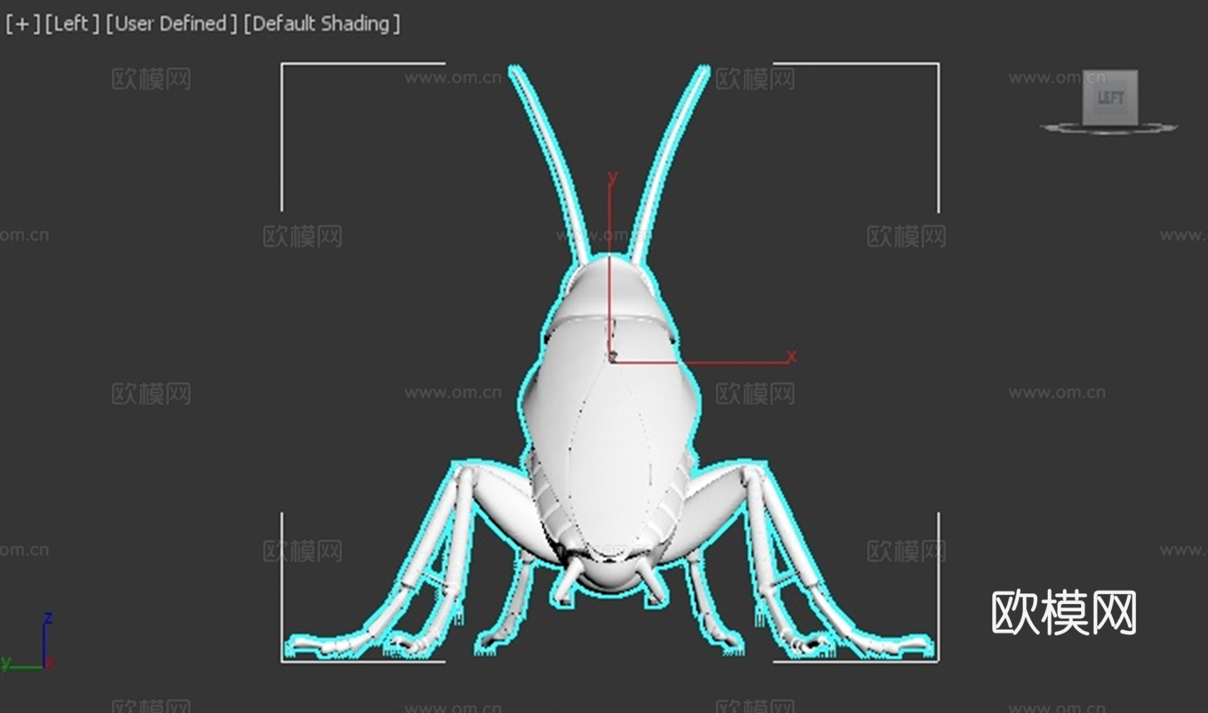 蟑螂 小强 昆虫 可爱 手办 3D打印3d模型下载（渲染图3）