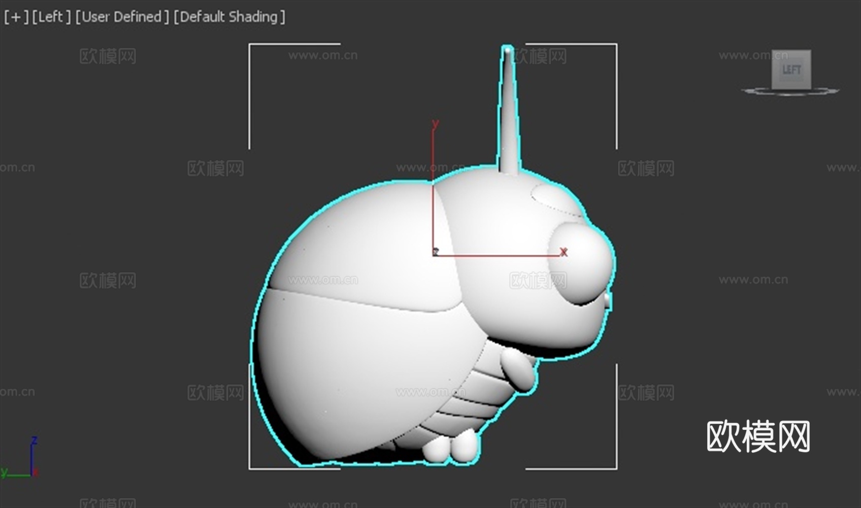 蟑螂 小强 昆虫 可爱 手办 3D打印3d模型下载（渲染图3）