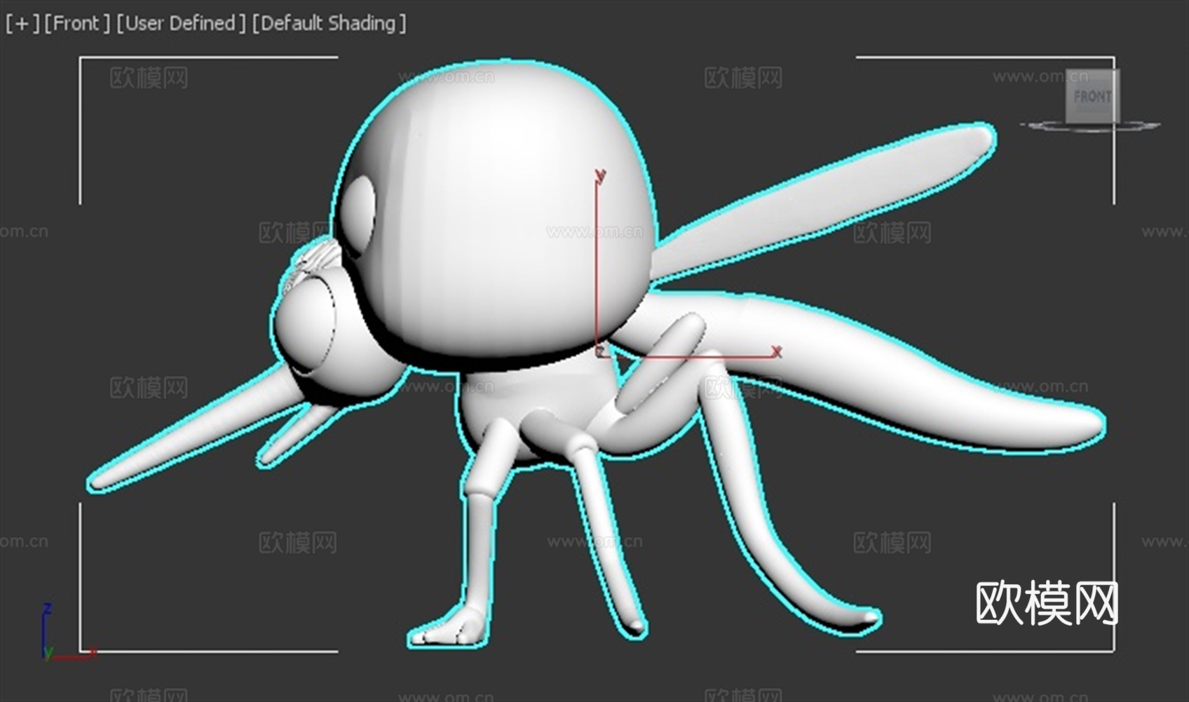 蚊子 昆虫 可爱 手办 3D打印3d模型下载（渲染图2）