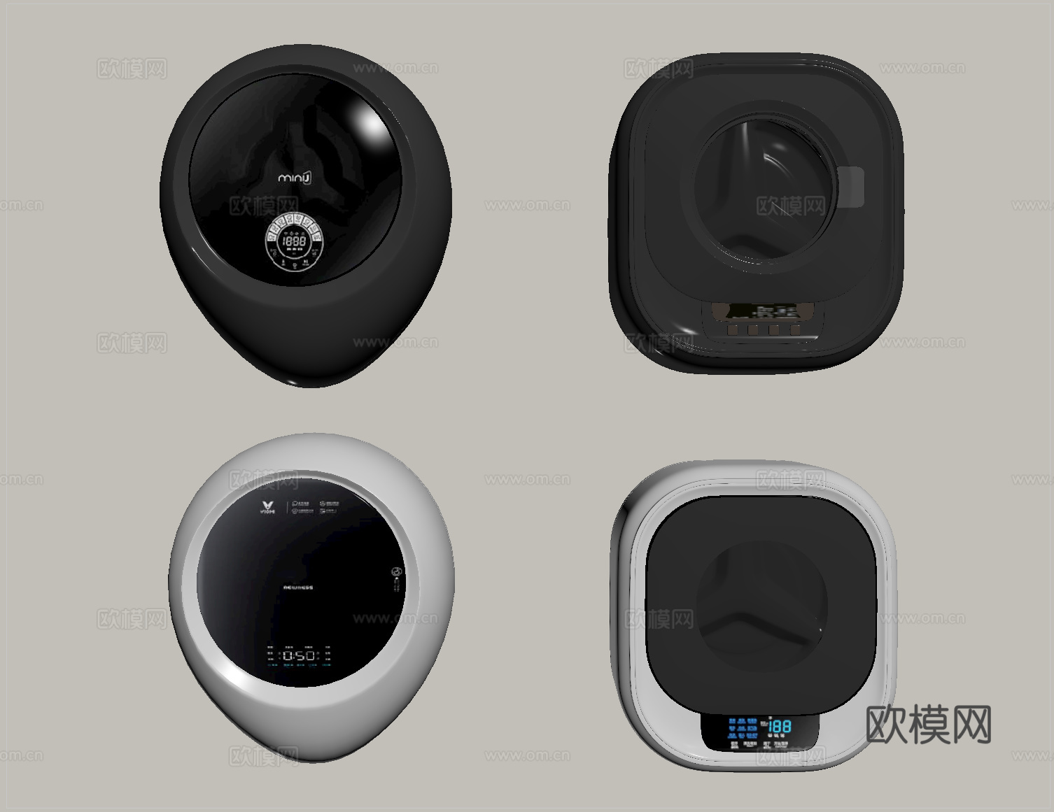 现代壁挂式洗衣机su模型