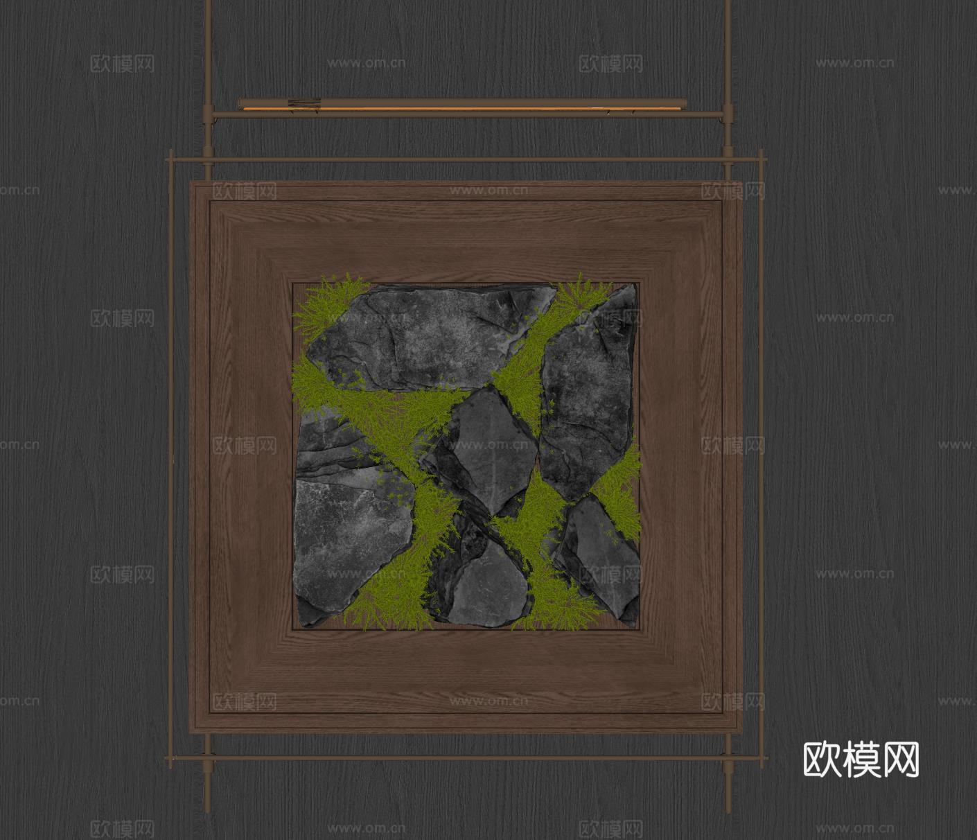 现在挂画 装饰画 立体画su模型