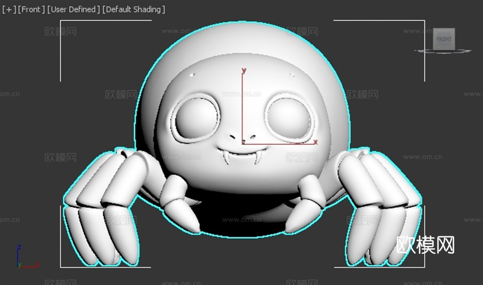 蜘蛛 跳蛛 虫子 可爱 3D打印 手办 模型3d模型下载（渲染图2）