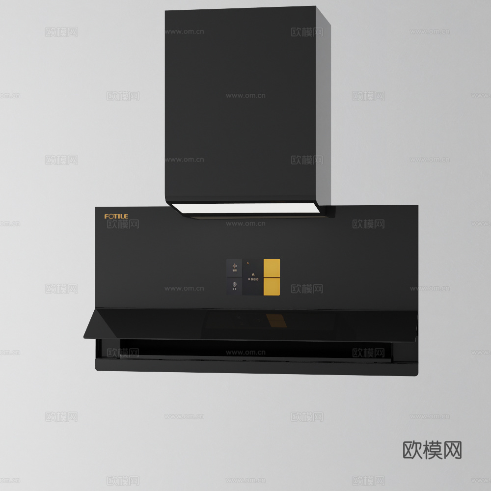 吸油烟机su模型