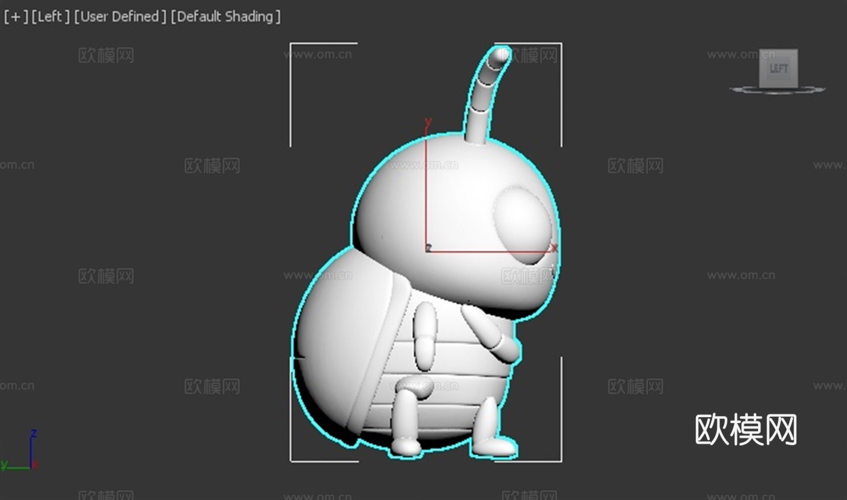 蟑螂 小强 昆虫 可爱 手办 3D打印3d模型下载（渲染图3）