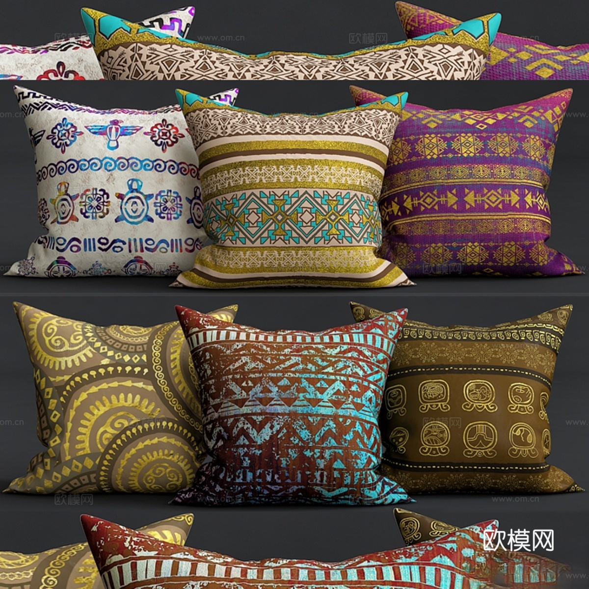 装饰抱枕3d模型下载