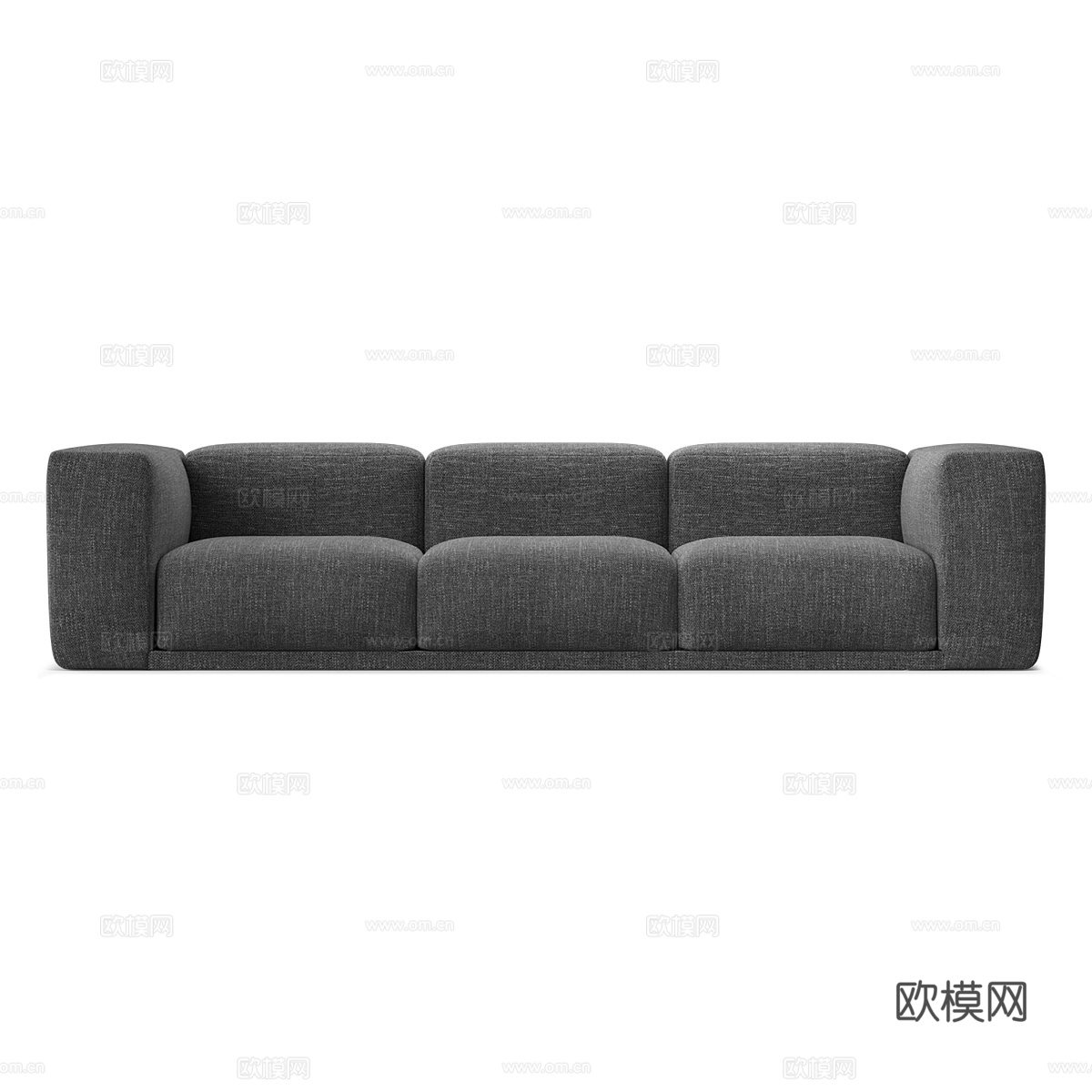 现代简约双人沙发 双人沙发 简约沙发 客厅沙发 抱枕3d模型下载