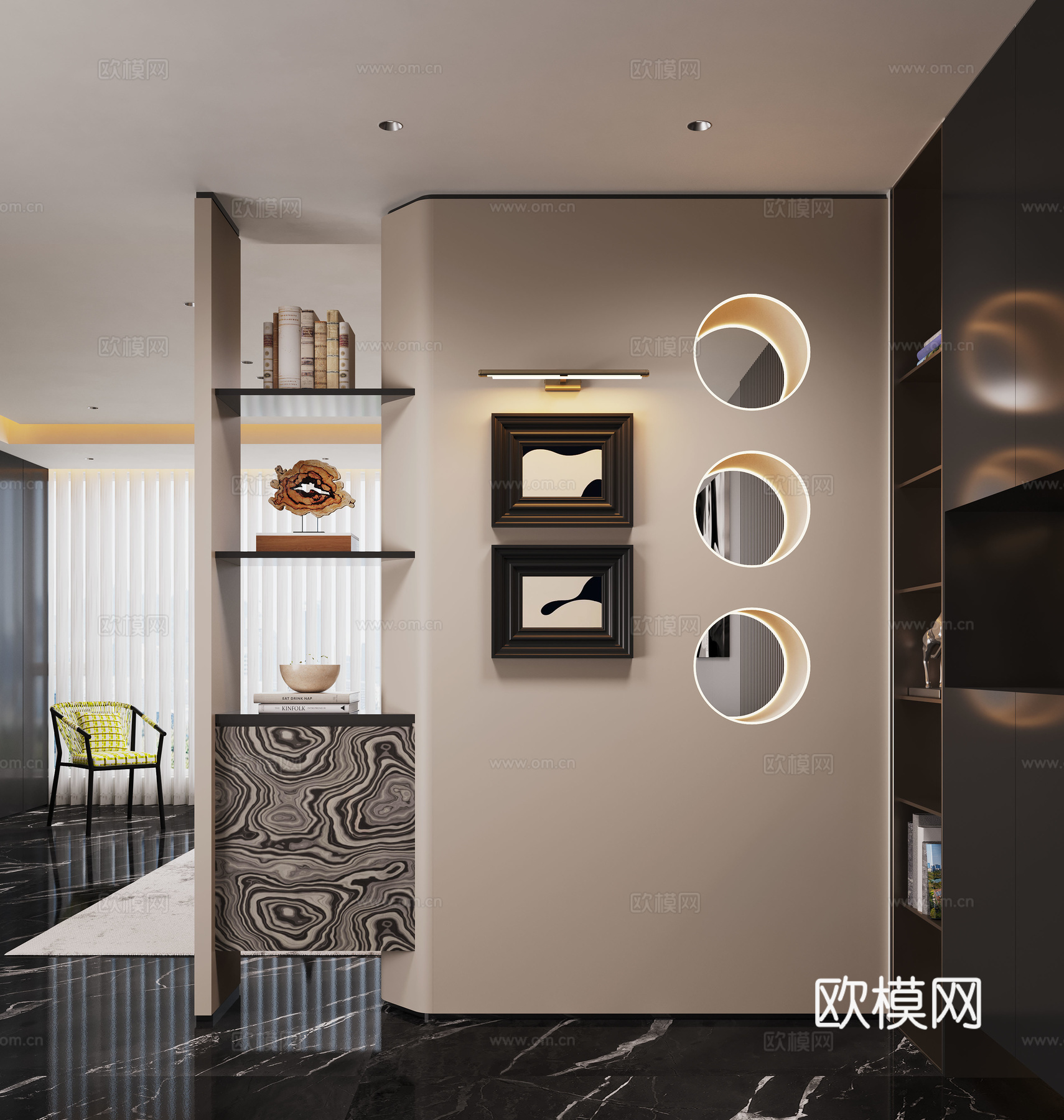 现代玄关 玄关过道 入户玄关3d模型下载