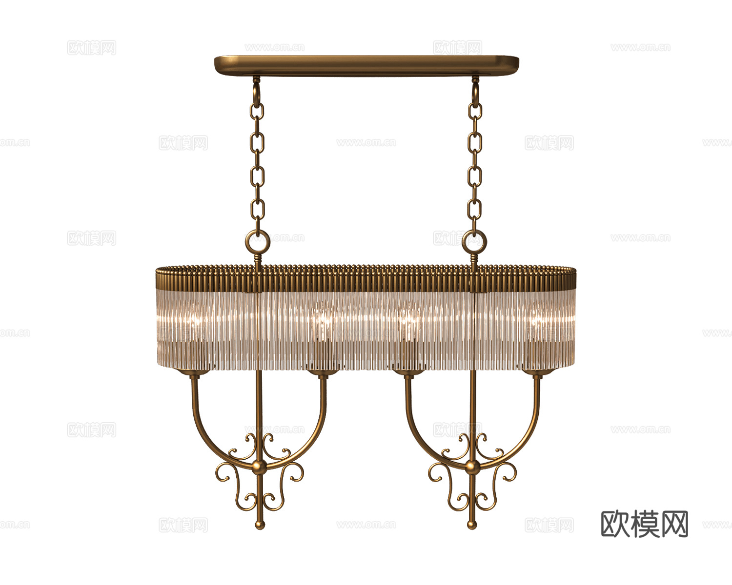 Lampex 轻奢吊灯3d模型下载