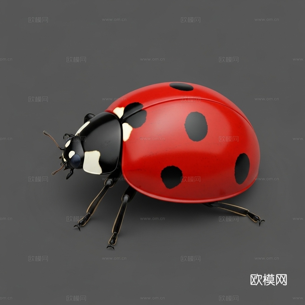 七彩瓢虫 甲虫 昆虫 写实 手办 3D打印3d模型下载（渲染图1）