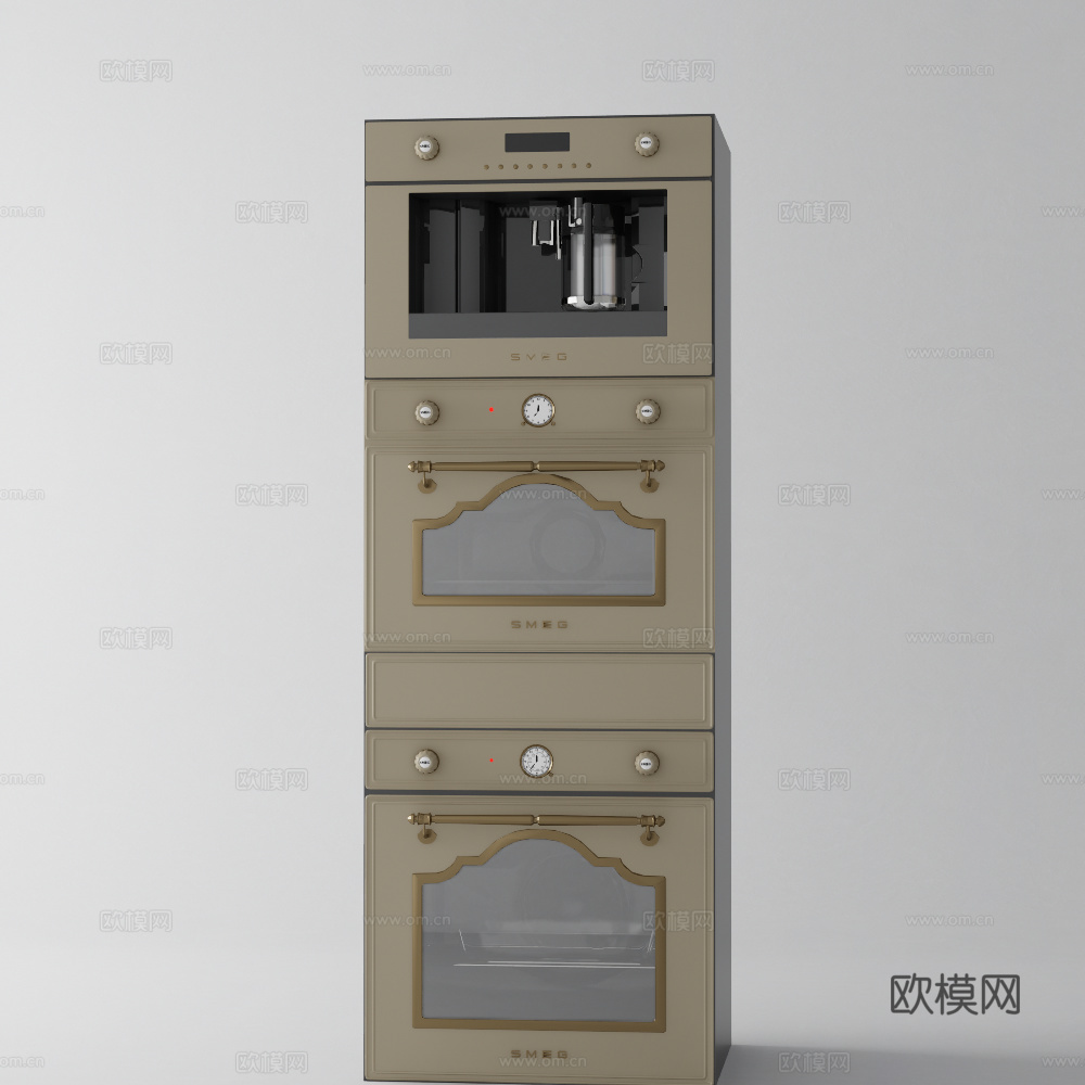 蒸烤一体箱su模型