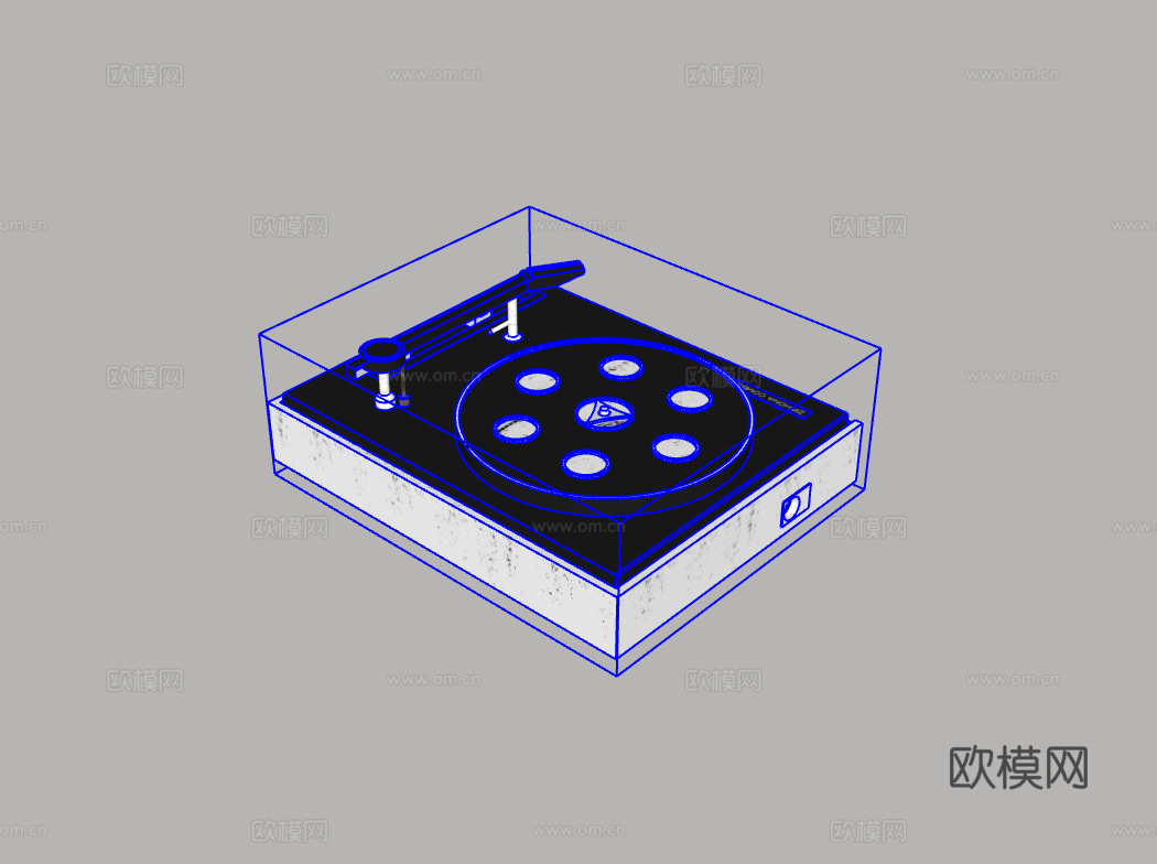 cd唱片机su模型
