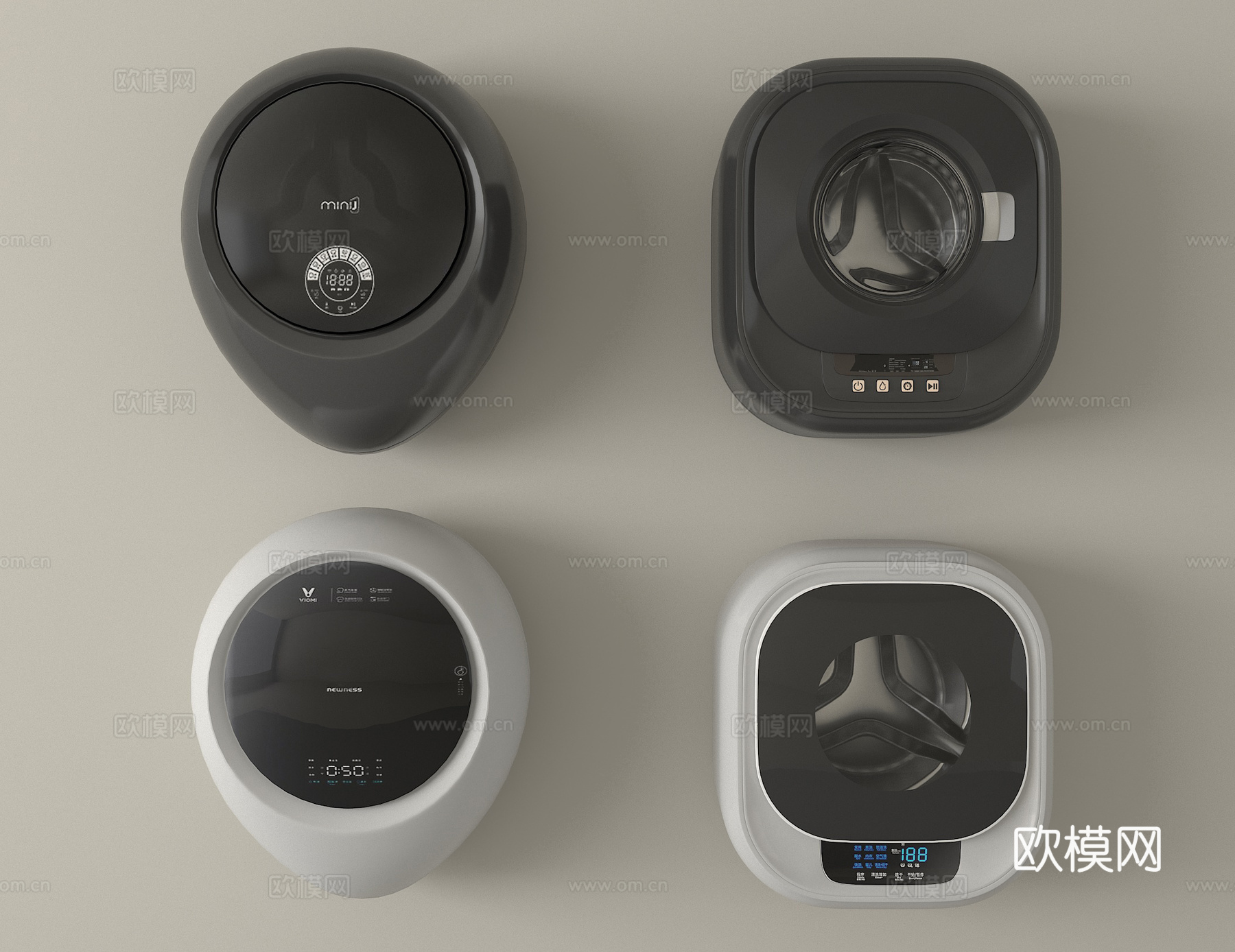 现代壁挂式洗衣机su模型