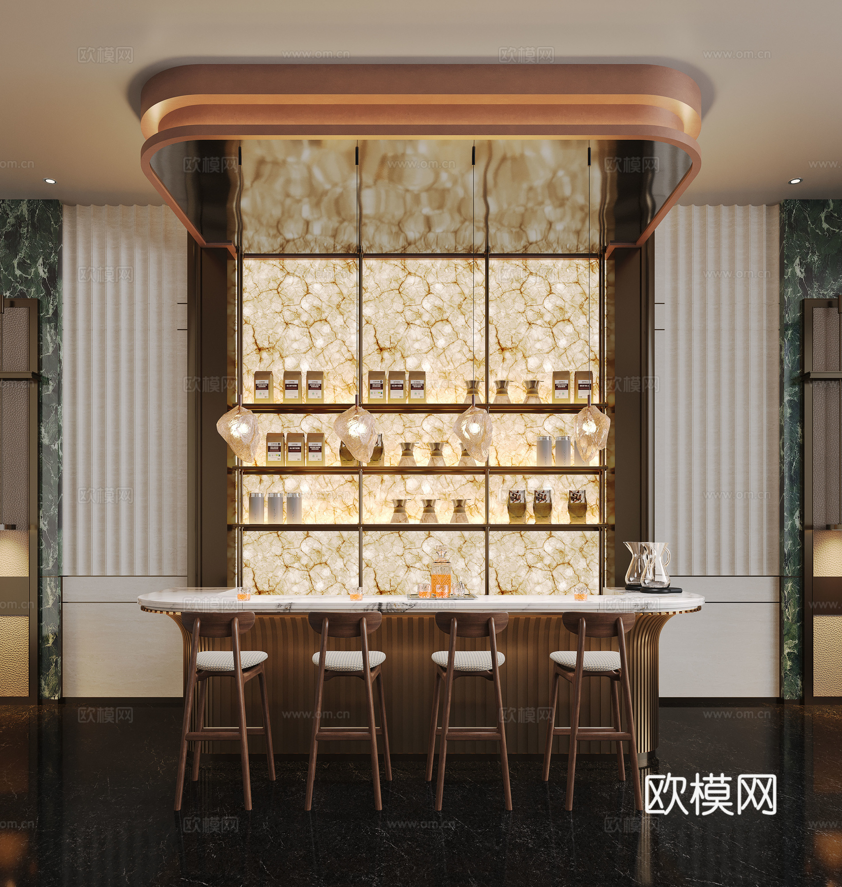 现代酒店水吧台 水吧台 酒吧台3d模型下载