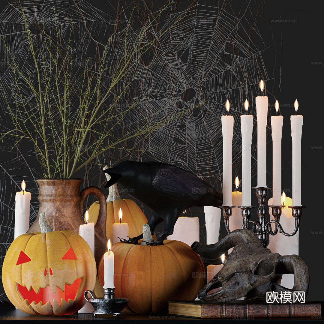 万圣节摆件3d模型下载