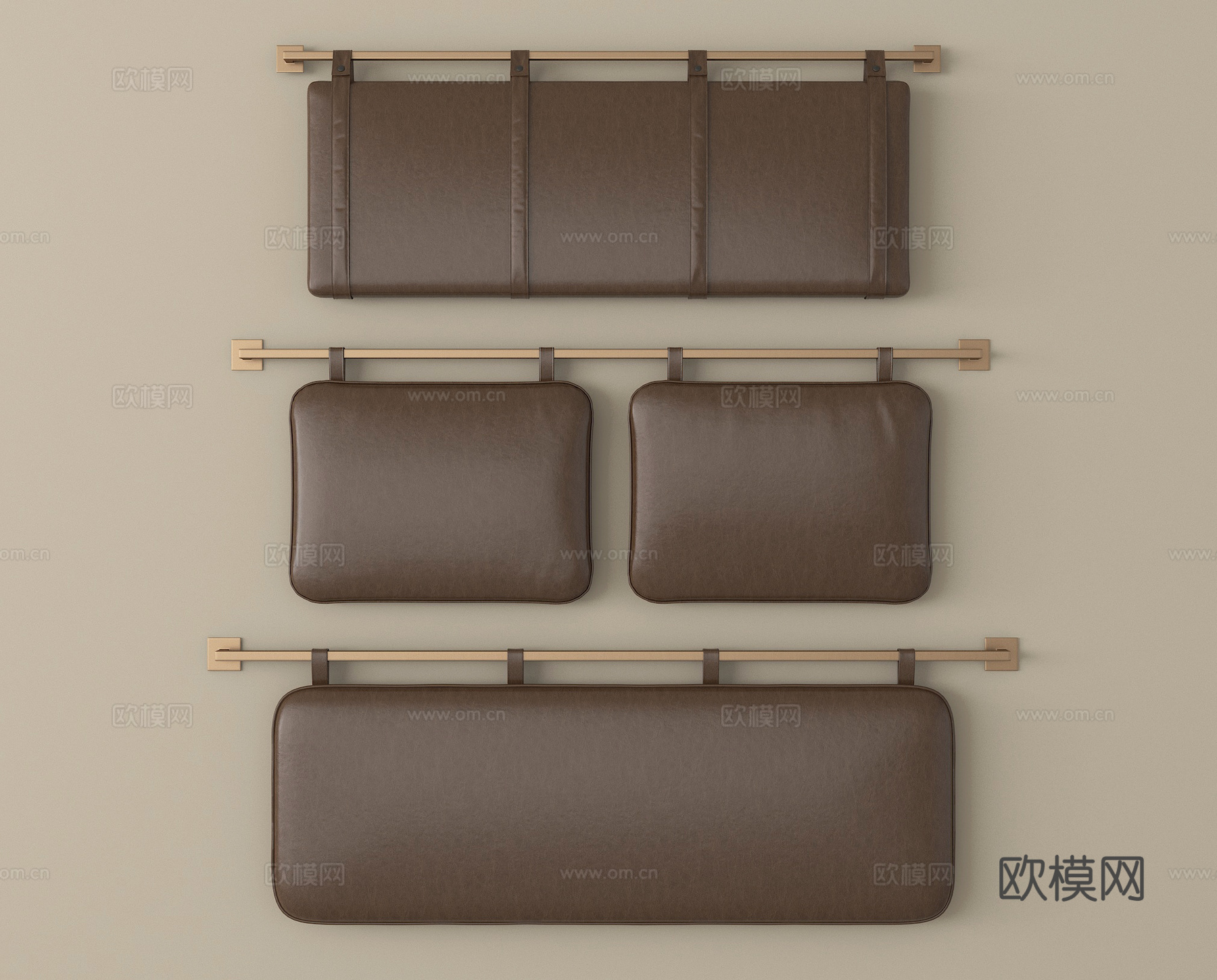 现代床靠背 床具 床品 床头su模型
