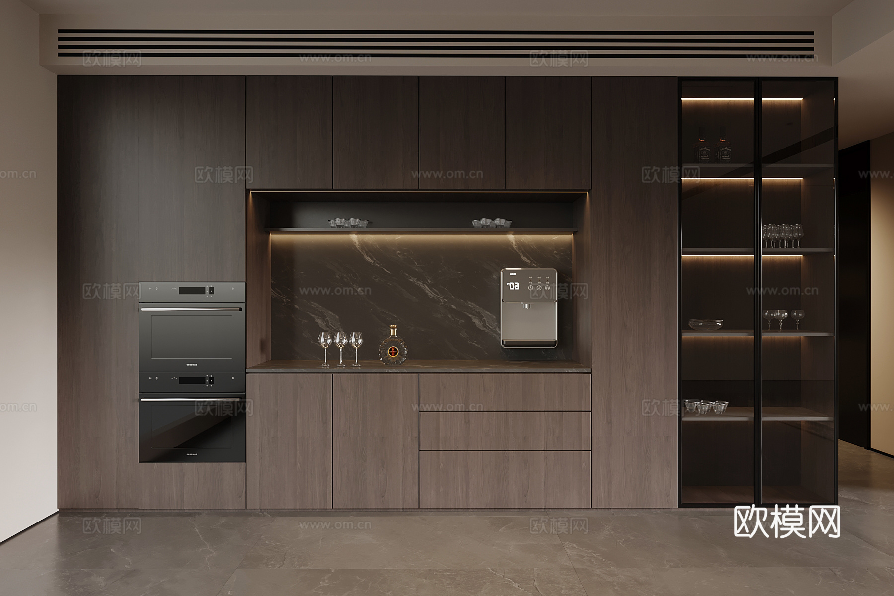 意式酒柜 餐边柜3d模型