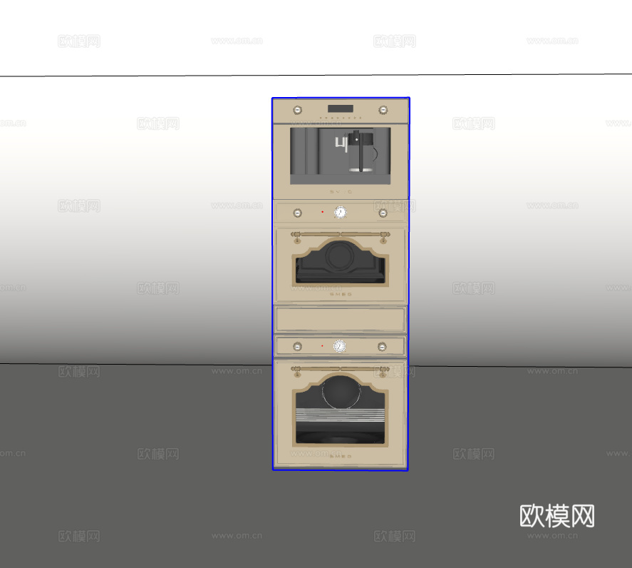 蒸烤一体箱su模型