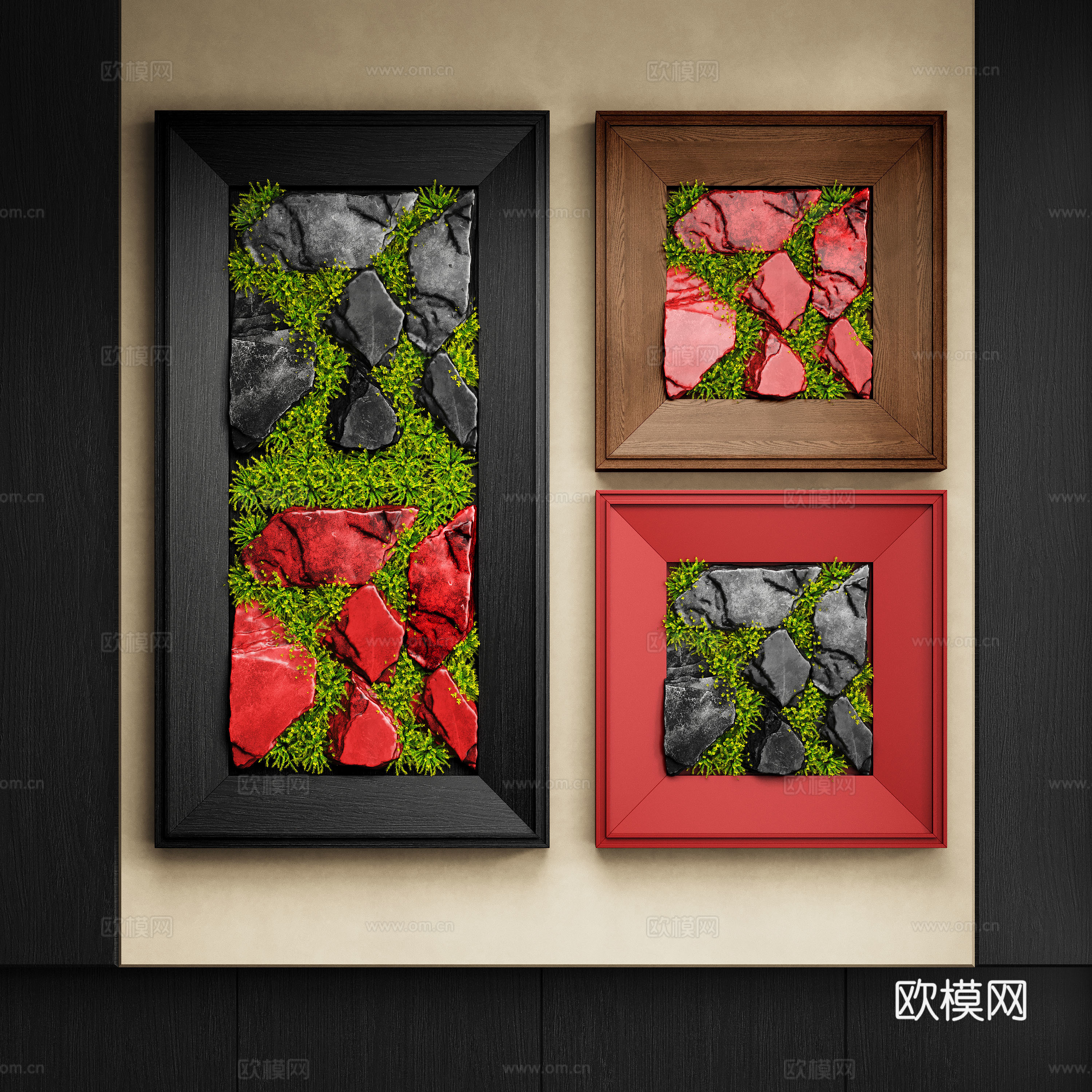 现在挂画 装饰画 立体画3d模型下载