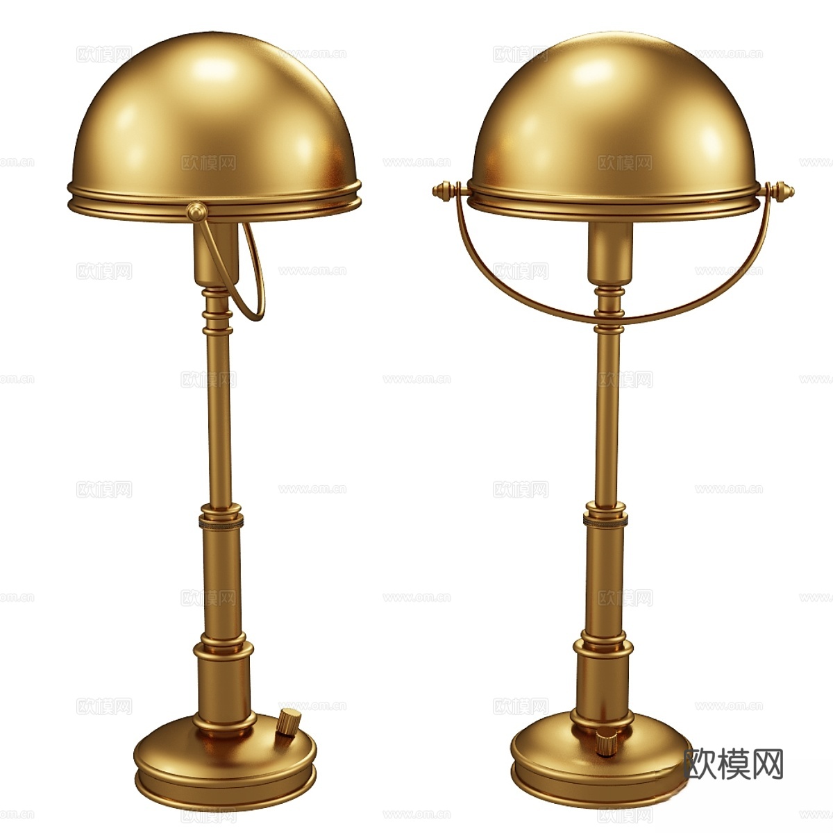 CARTHAGE MINI 自然黄铜台灯 RL3d模型下载