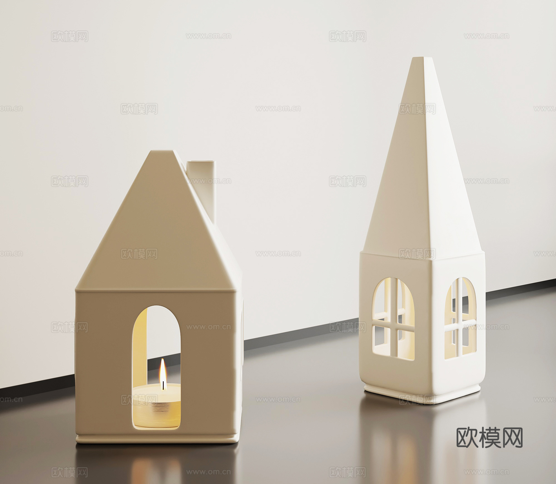 现代蜡烛 石膏灯 台灯 壁灯3d模型
