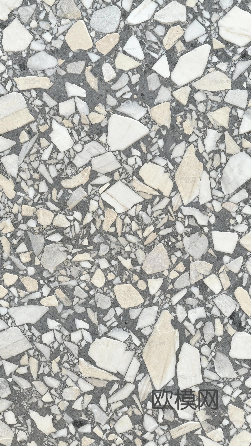 现代北欧水磨石地面 浅灰色水磨石 仿宝格丽白水磨石