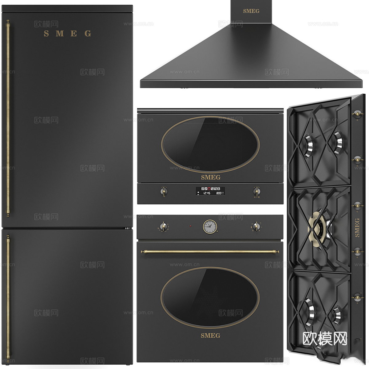 SMEG 厨房电器3d模型下载（渲染图1）