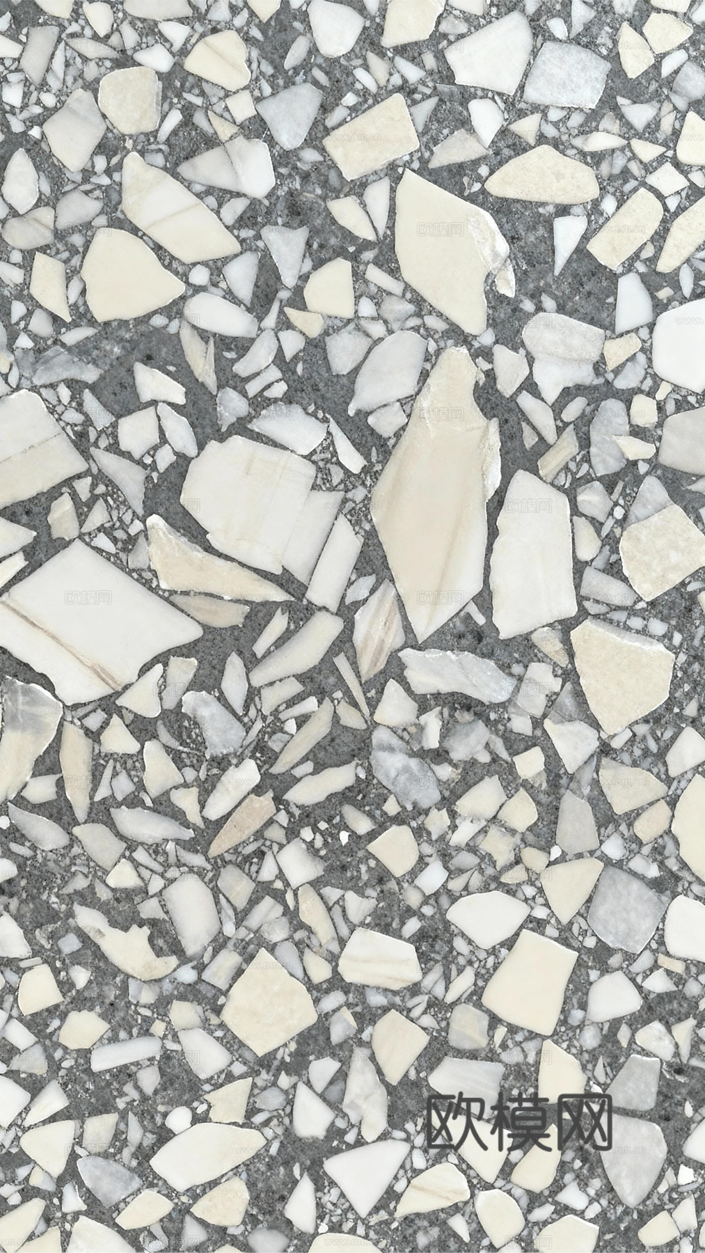 现代北欧水磨石地面 浅灰色水磨石 仿宝格丽白水磨石