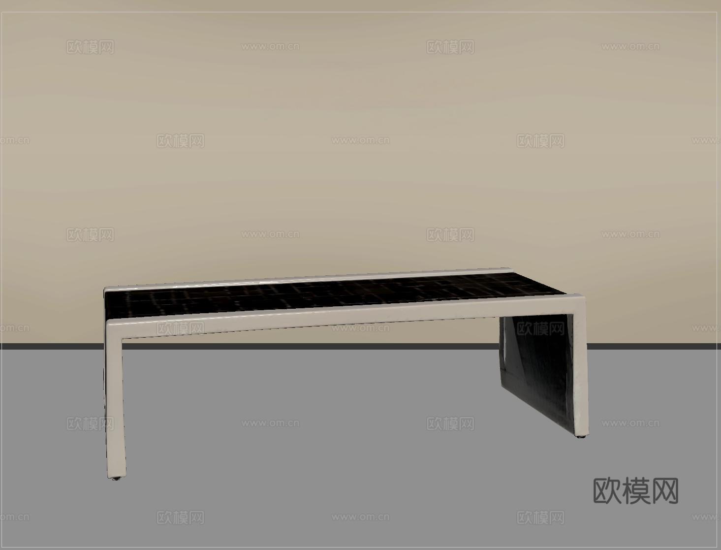 现代长桌 餐桌 庭院花园长桌su模型