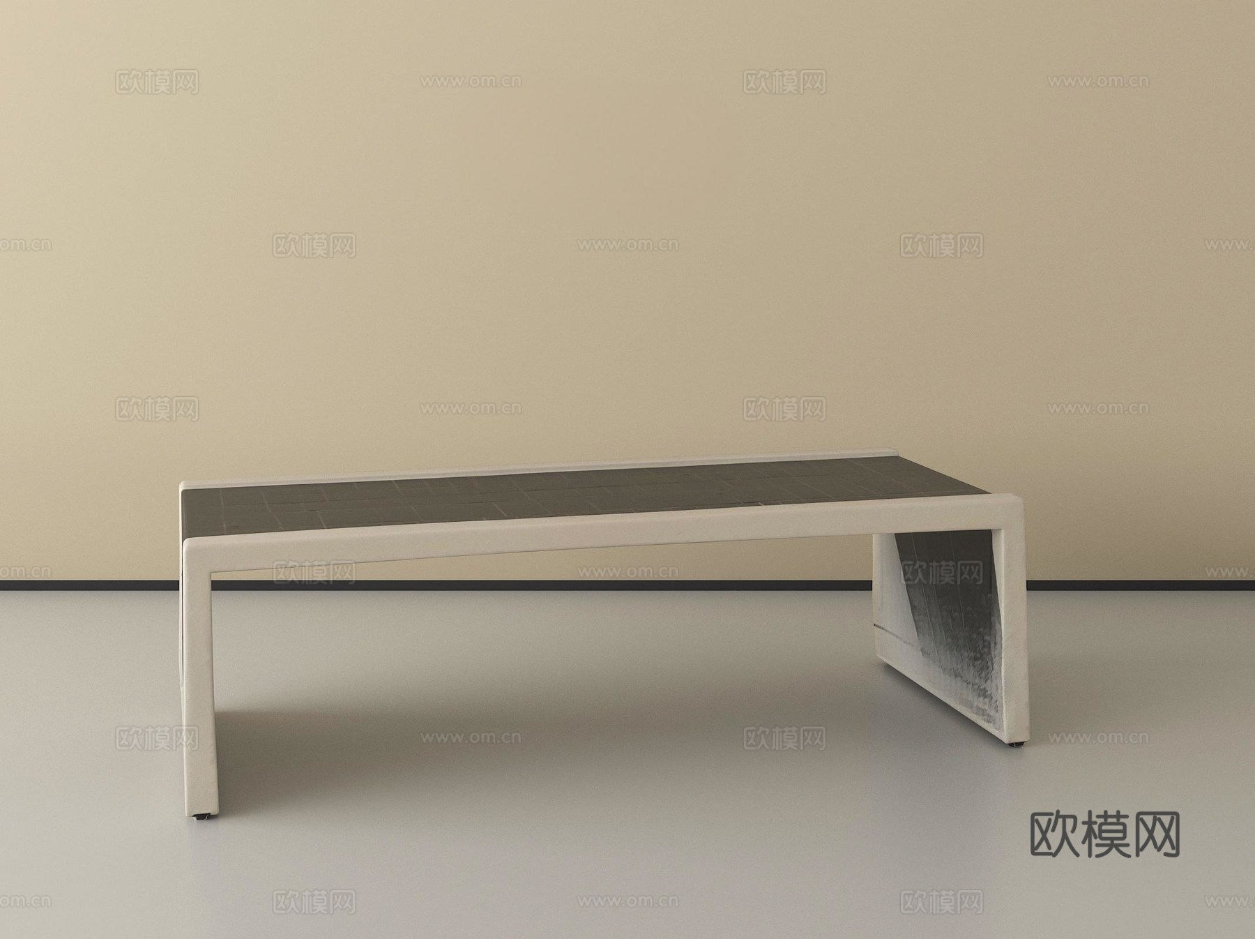 现代长桌 餐桌 庭院花园长桌su模型