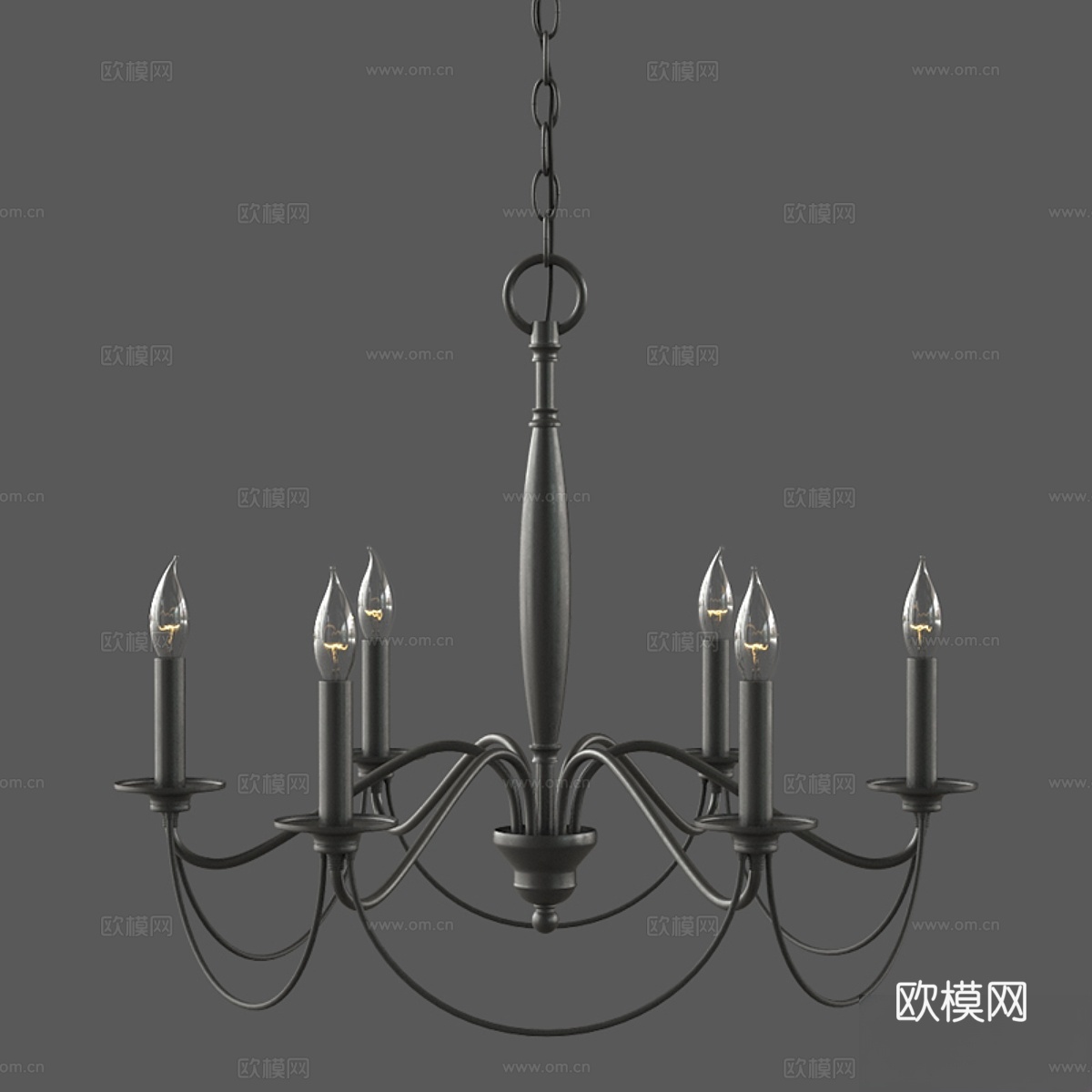 Pottery Barn - Graham枝形吊灯3d模型下载