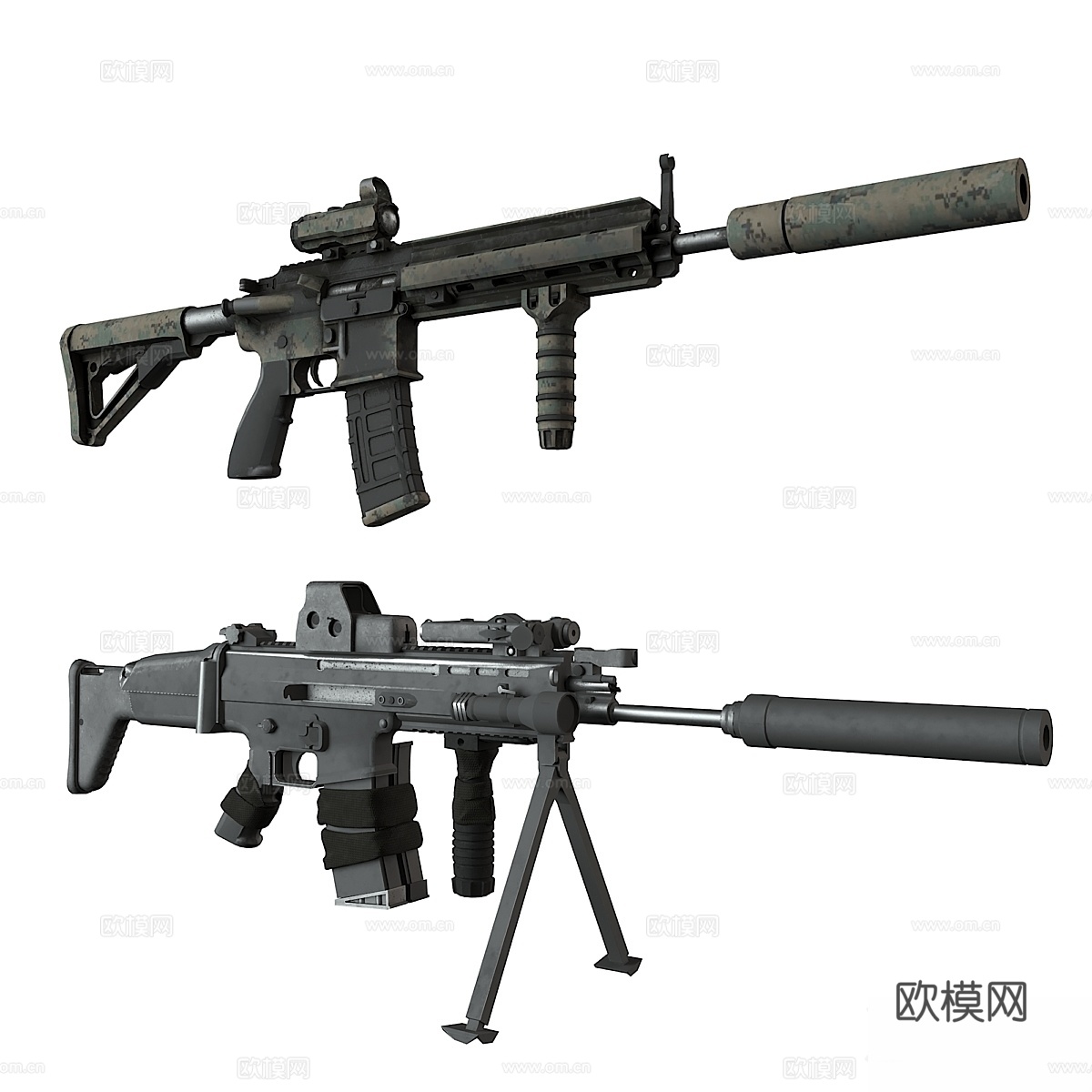 Refile枪械套装3d模型