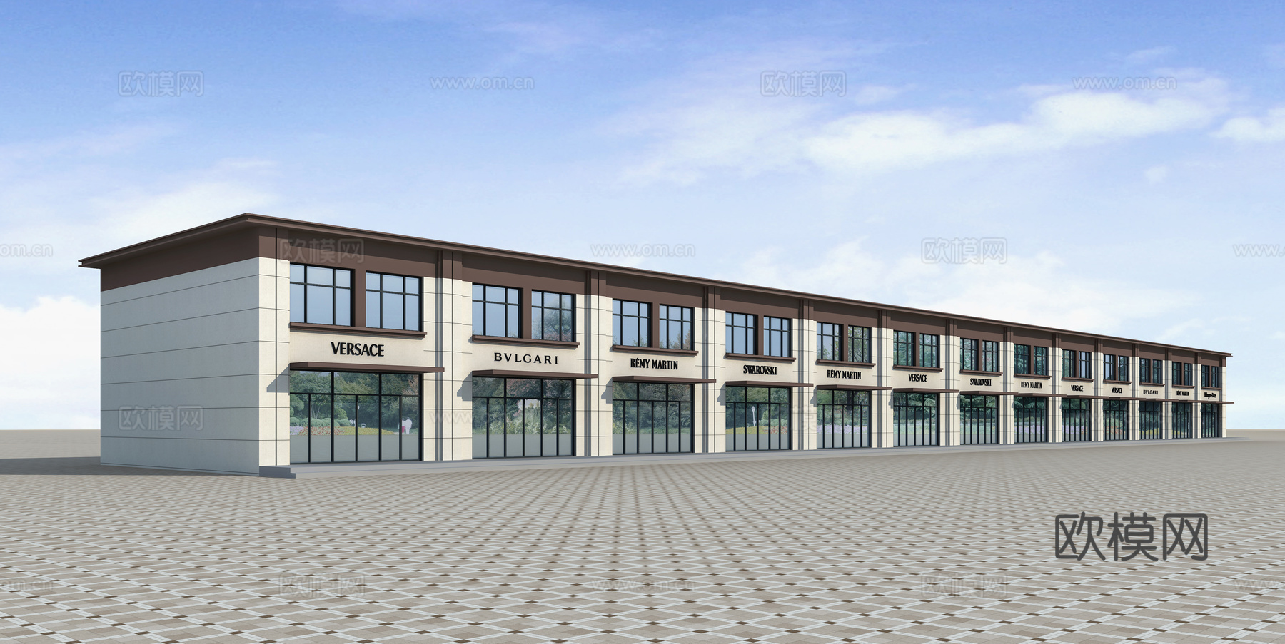 沿街商业3d模型
