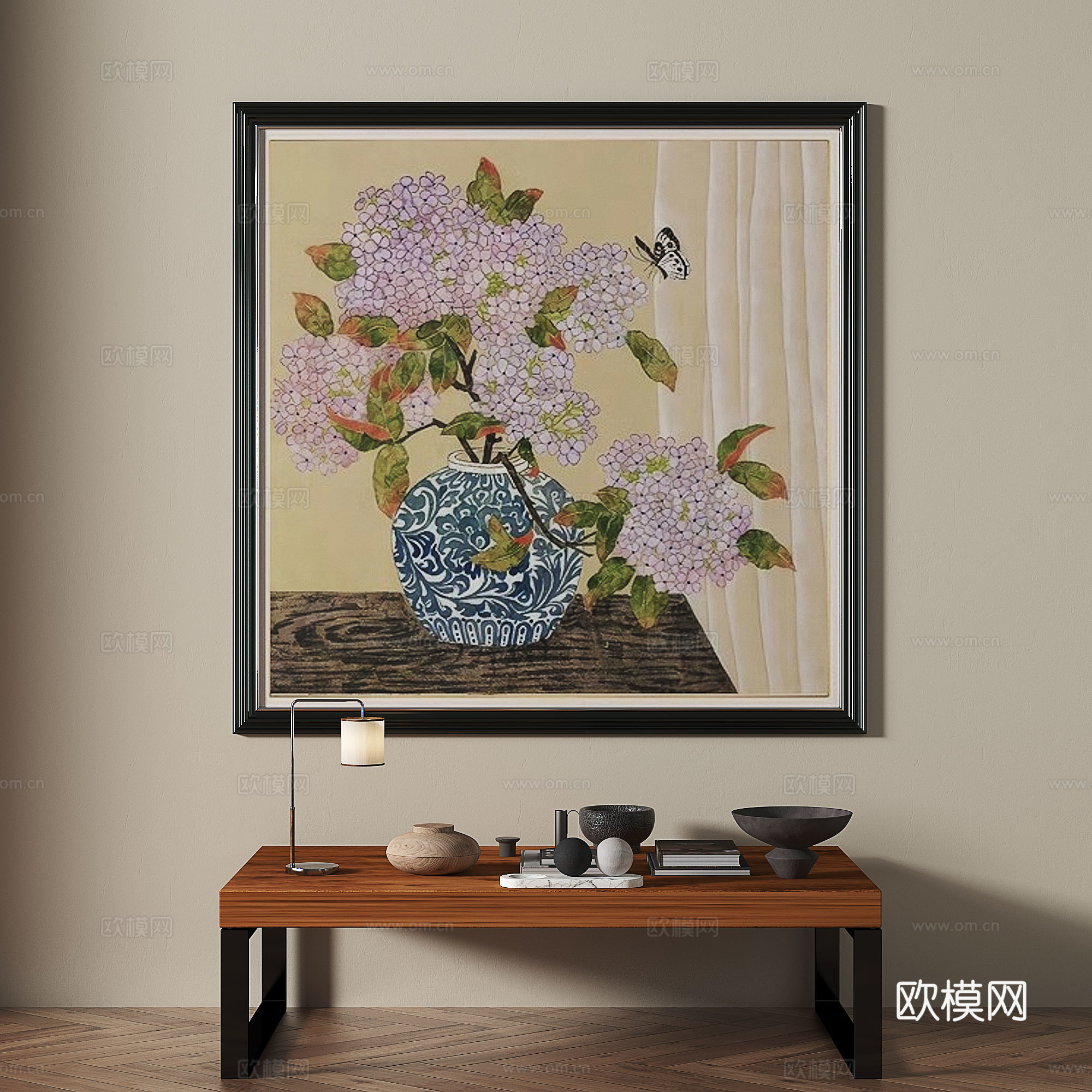 法式，现代，复古，中古，轻奢，油画，装饰画3d模型