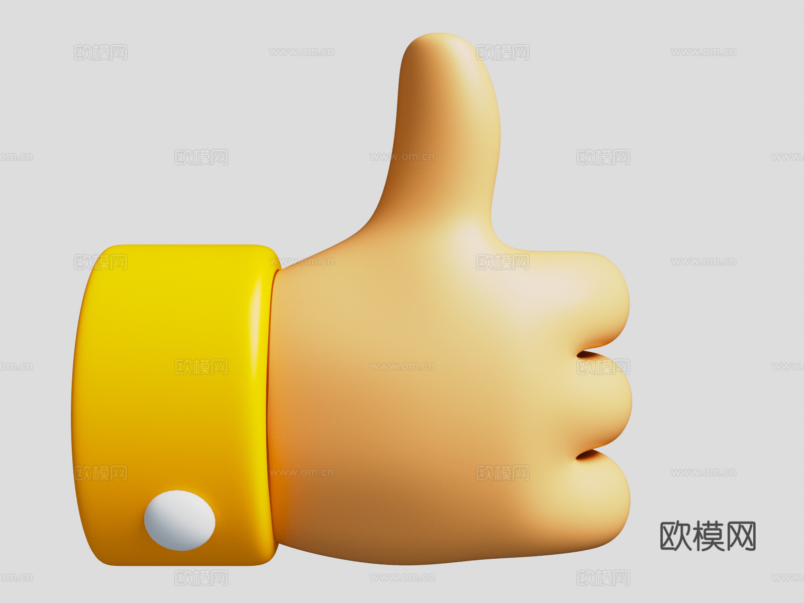 竖起大拇指 thumb-up 赞 点赞3d模型下载