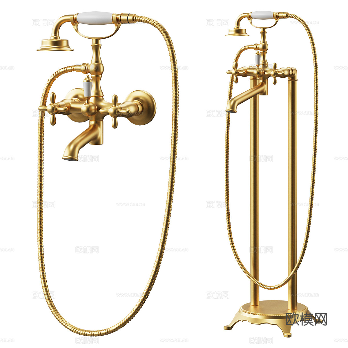 法式轻奢 Jacob Delafon Cleo 浴缸3d模型下载（渲染图3）