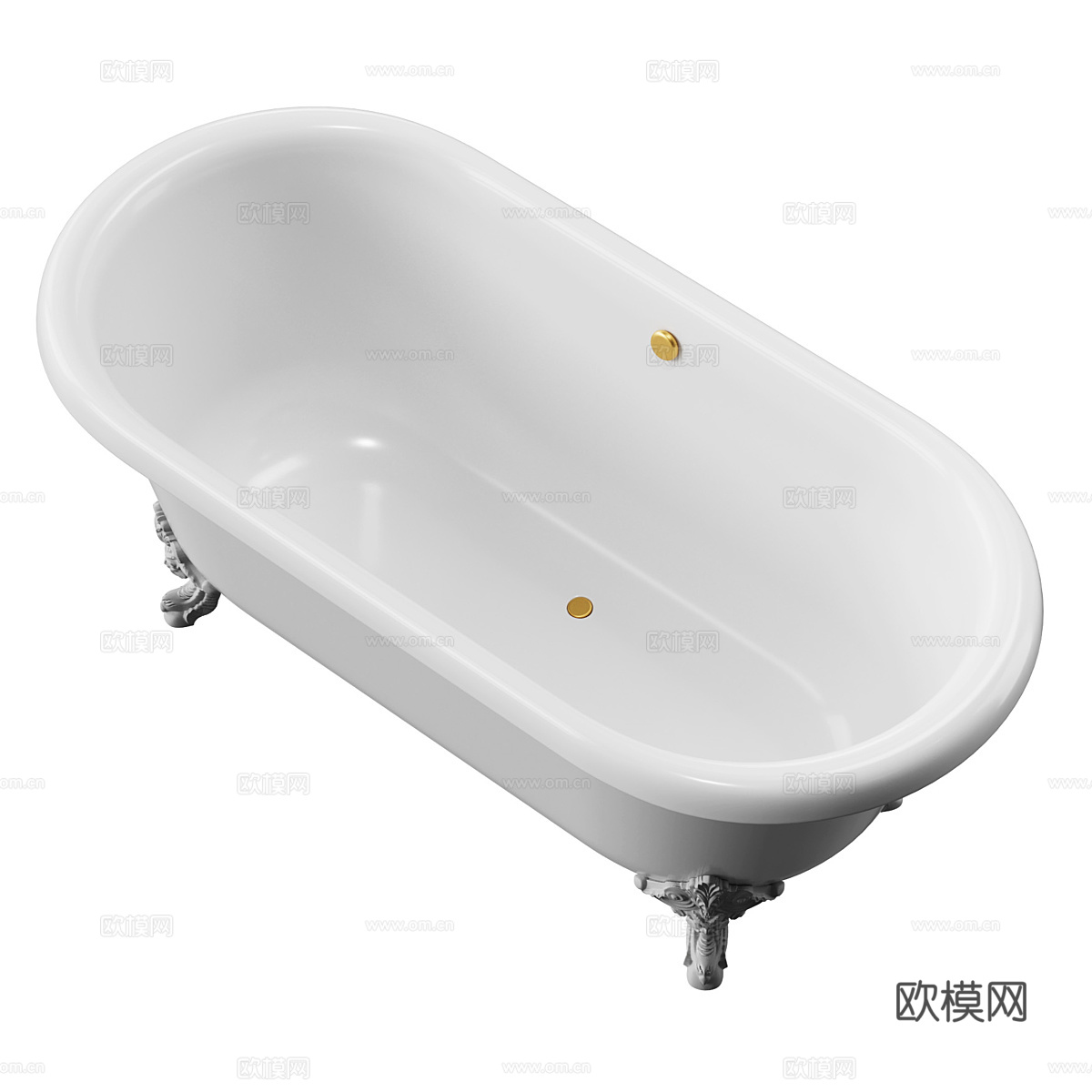 法式轻奢 Jacob Delafon Cleo 浴缸3d模型下载（渲染图4）