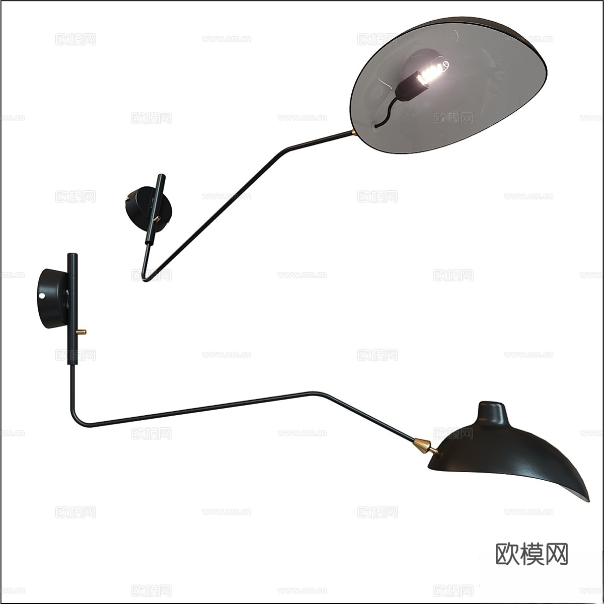 LAMPARA MOUILLE MOUILLE单臂灯3d模型