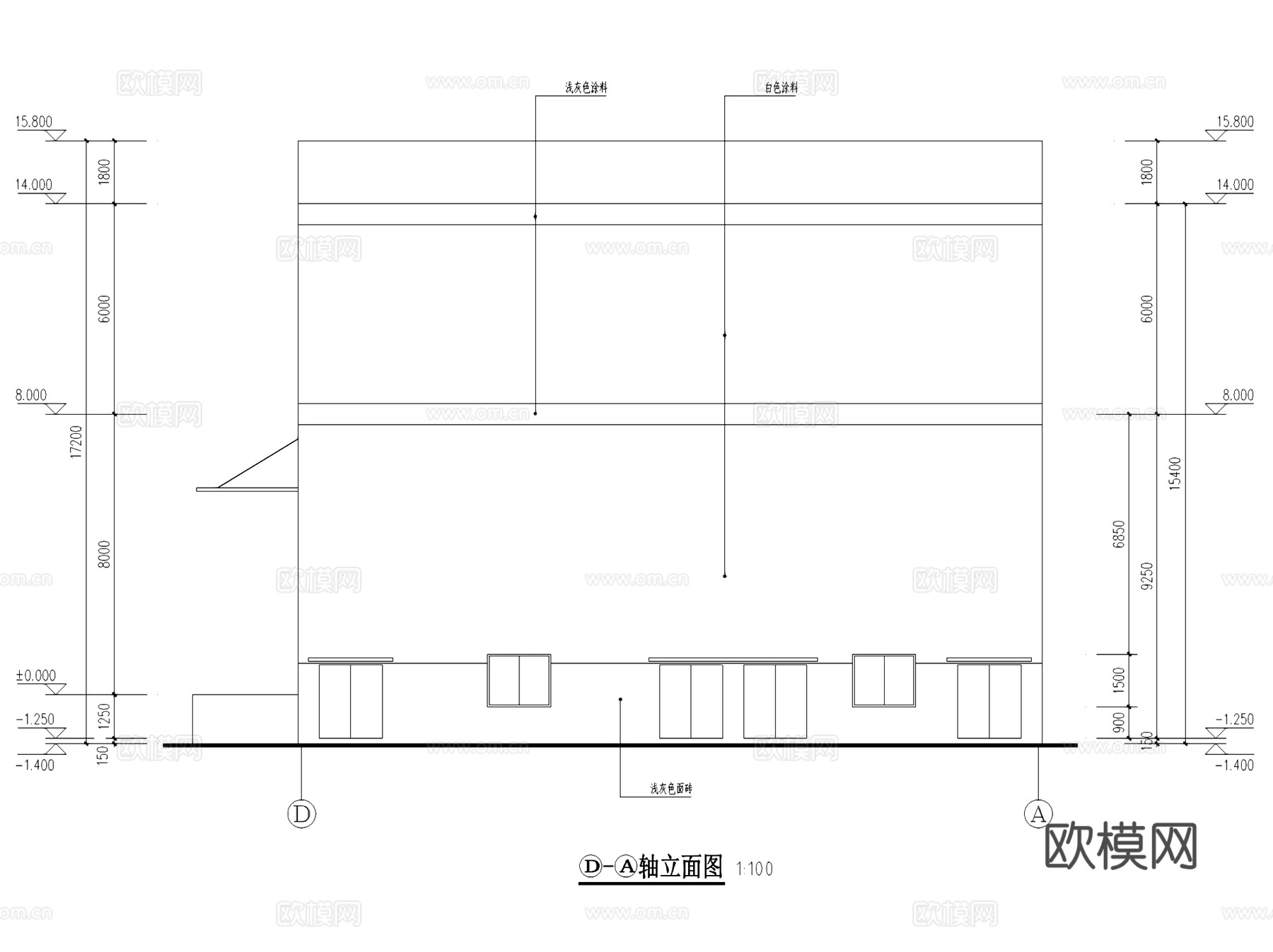重庆双河口粮油仓储配送中心冷库建筑CAD施工图全套cad施工图