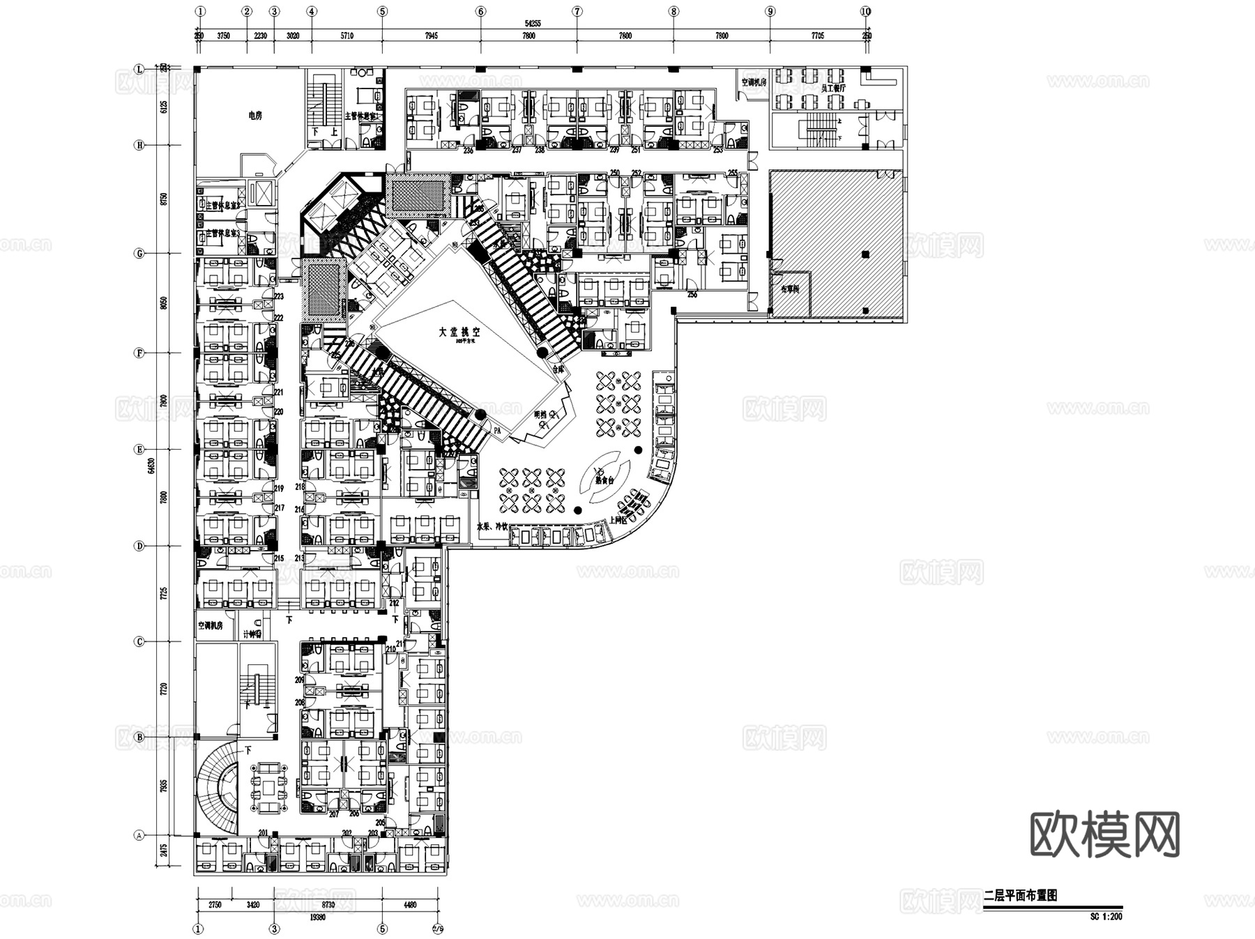 福州铭濠泰式SPA会所室内工装CAD施工图cad施工图
