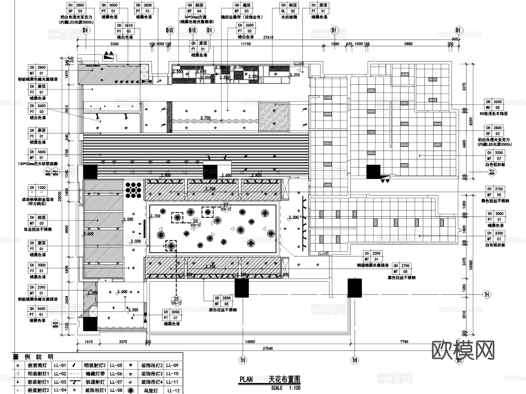 堂本家&amp;堂小锅日式餐厅室内工装CAD施工图整套cad施工图