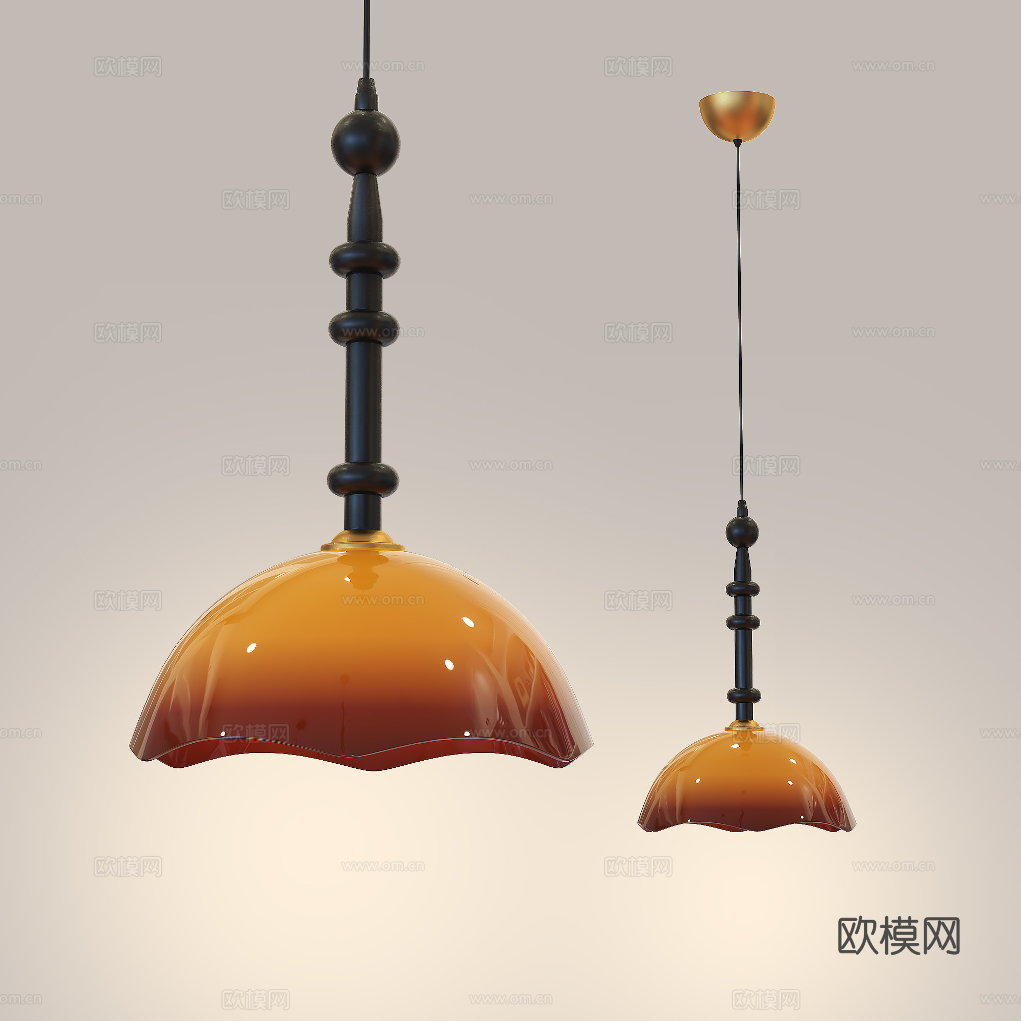中古风吊灯 侘寂风吊灯 轻法式复古吊灯 餐厅吊灯 卧室吊灯su模型