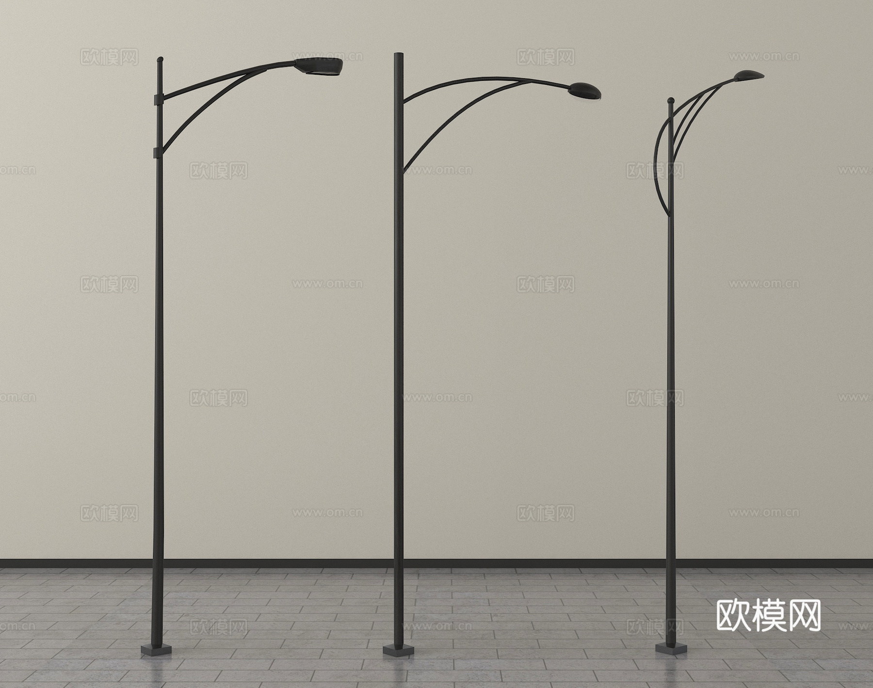 现代户外路灯 高杆灯 景观灯3d模型下载