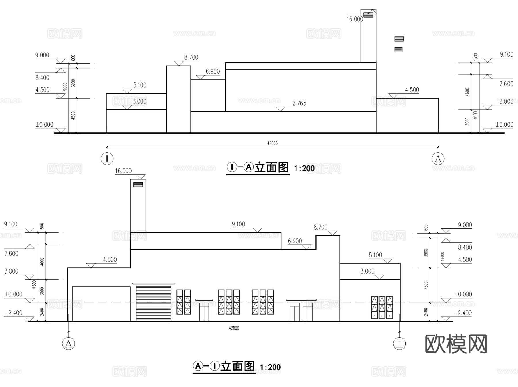 重庆茶园公租房生活垃圾压缩转运站建筑CAD施工图全套cad施工图