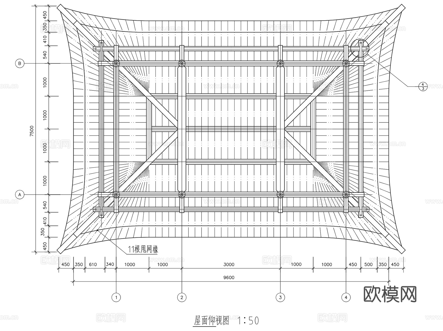 中式园林景观古建水榭CAD施工图集 3套cad施工图